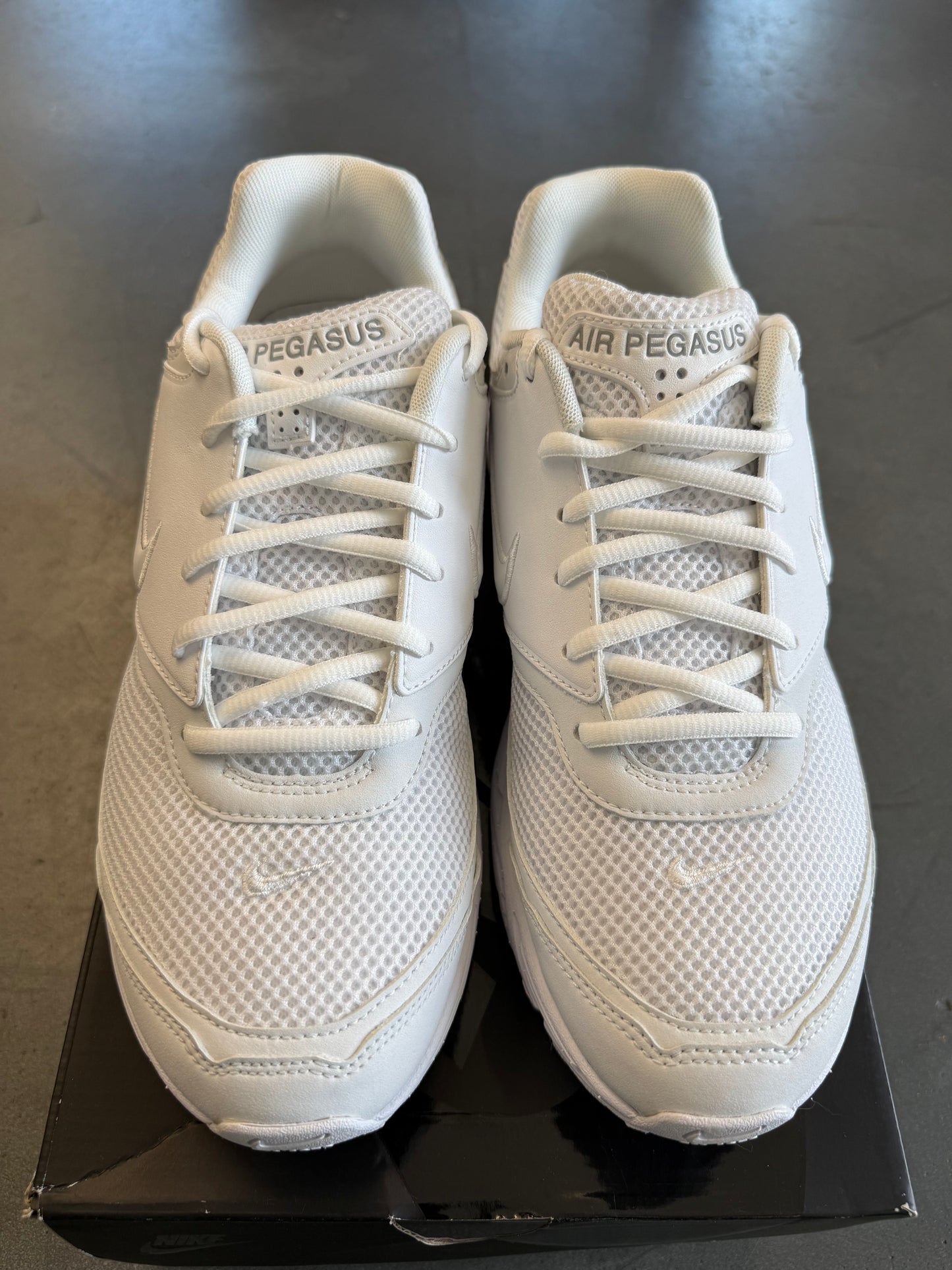 2023 SIZE 10 WHITE NIKE AIR PEGASUS 2005 SP COMMES DES GARCONS HOMME PLUS (NEW WITH BOX)