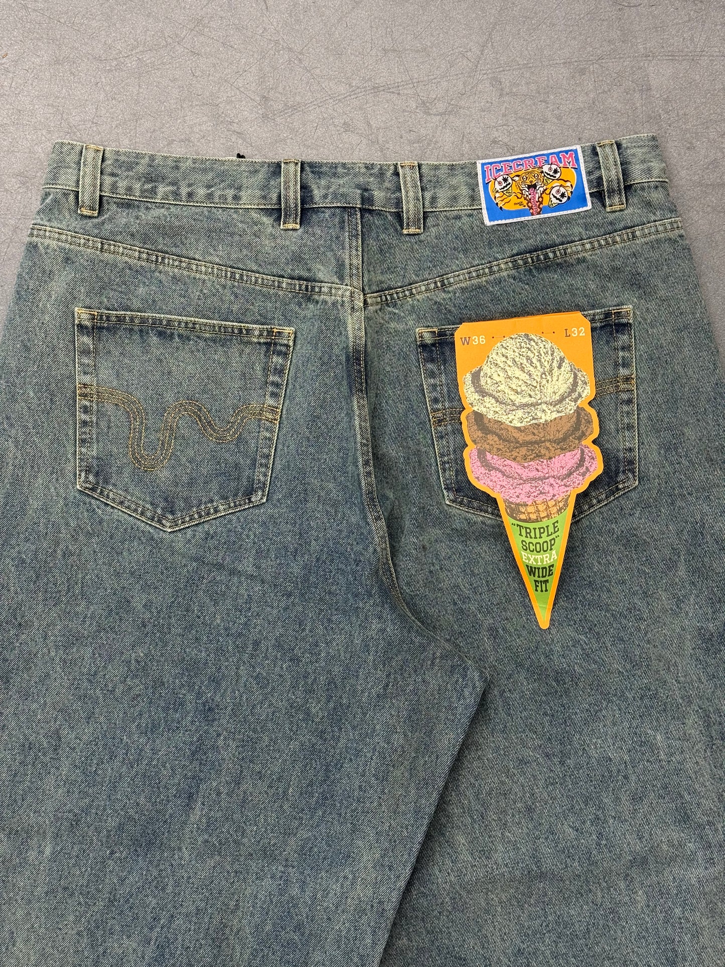 BILLIONAIRE BOYS CLUB RUNNING DOG TRIPLE SCOOP DENIM PANT