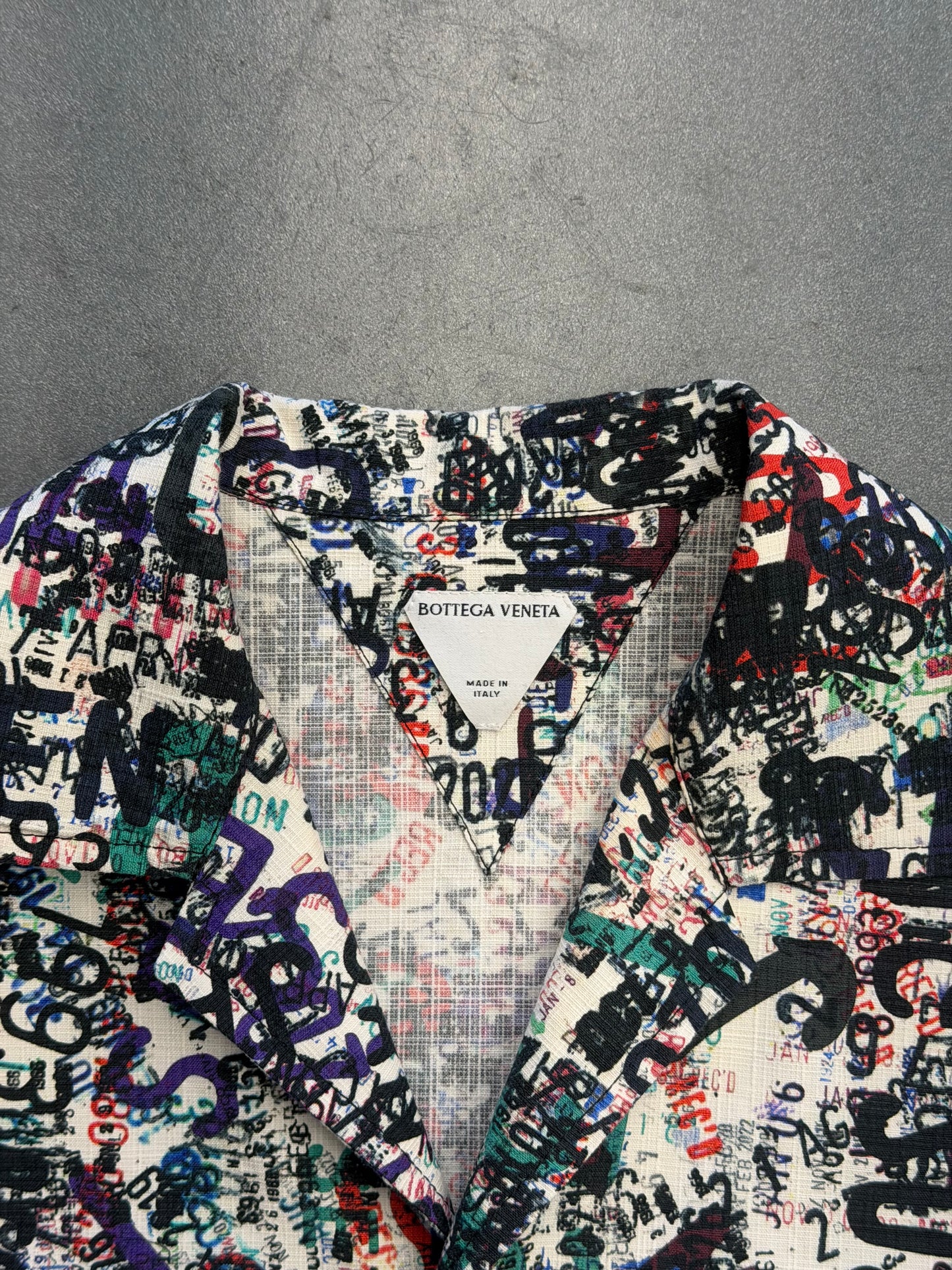 BOTTEGA VENETA MEMORY PRINT BUTTON UP SHIRT