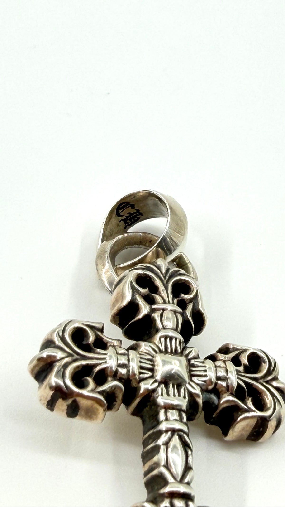 CHROME HEARTS FILIGREE CROSS WITH BALE SILVER PENDANT