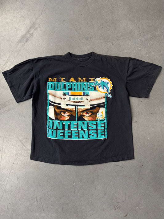 1997 RIDDELL MIAMI DOLPHINS "INTENSE DEFENSE" TEE (PULLED TAG)