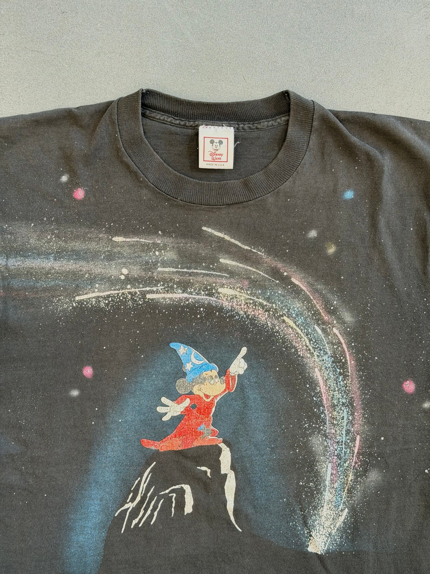 90S DISNEY MICKEY MOUSE FANTASIA ALL OVER PRINT TEE (DISNEY WEAR TAG)