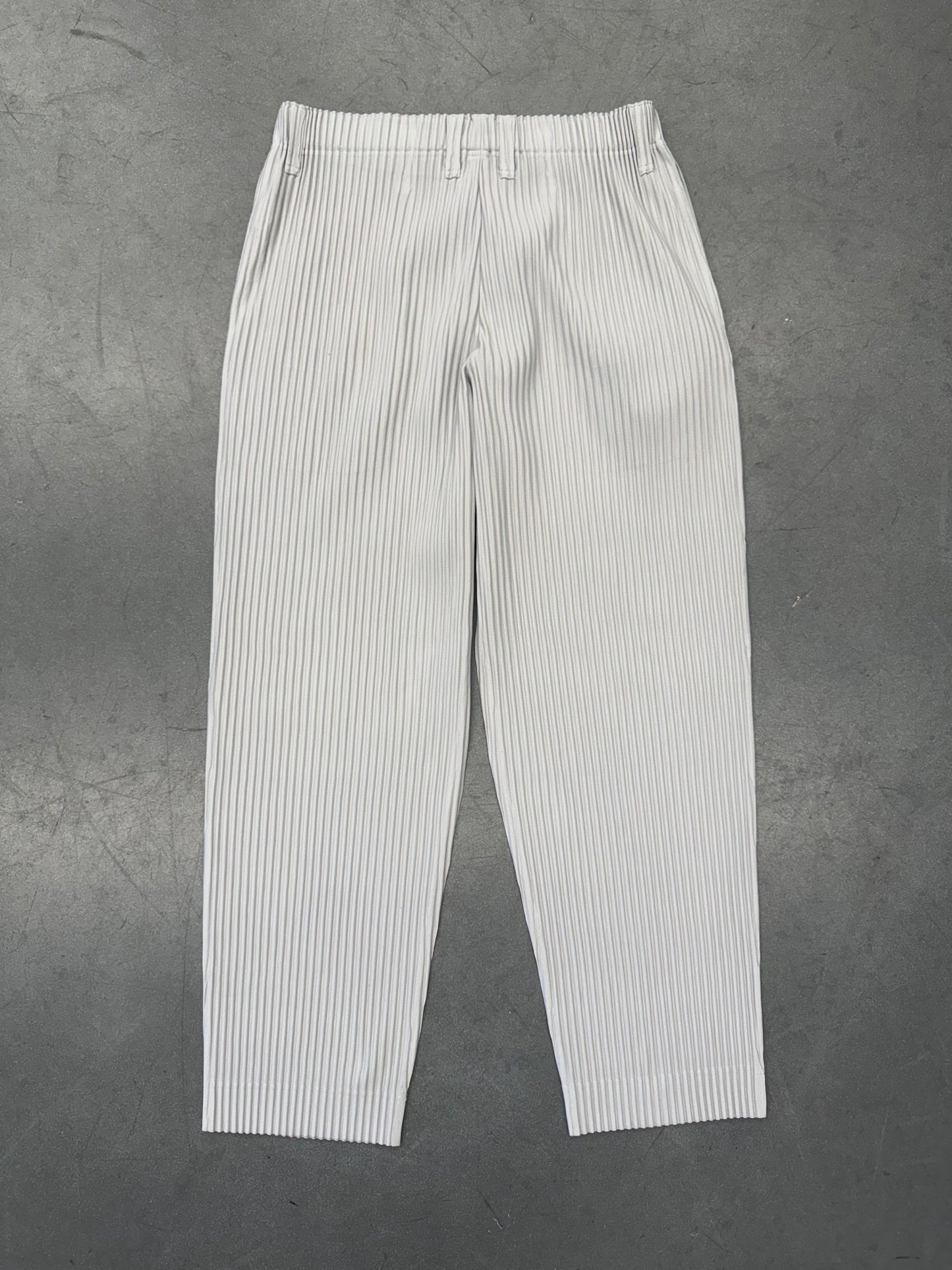 ISSEY MIYAKE HOMME PLISSE PLEATED PANTS - GREY