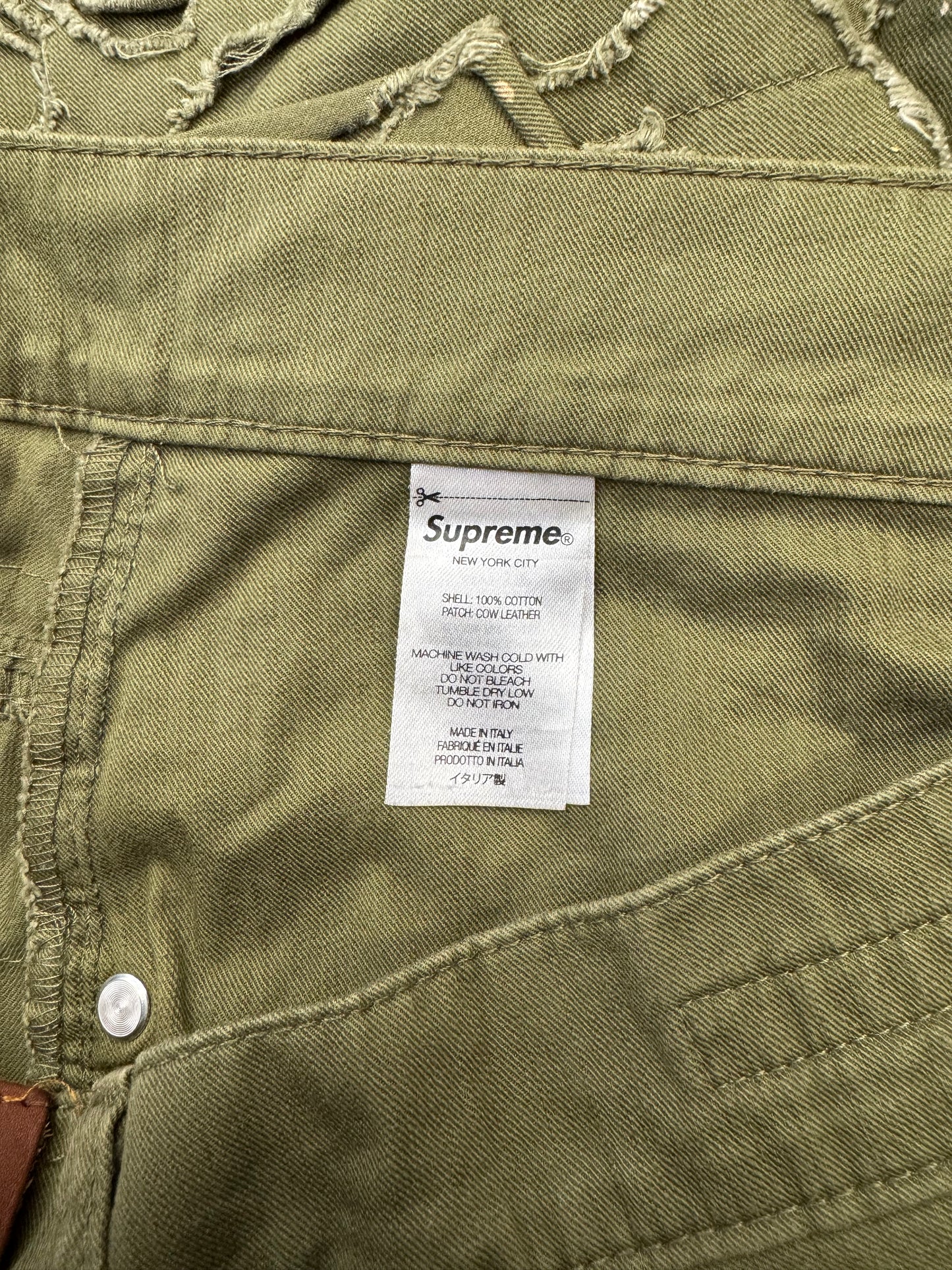 FW22 SUPREME X GRIFFIN 5-POCKET JEANS - LIGHT OLIVE
