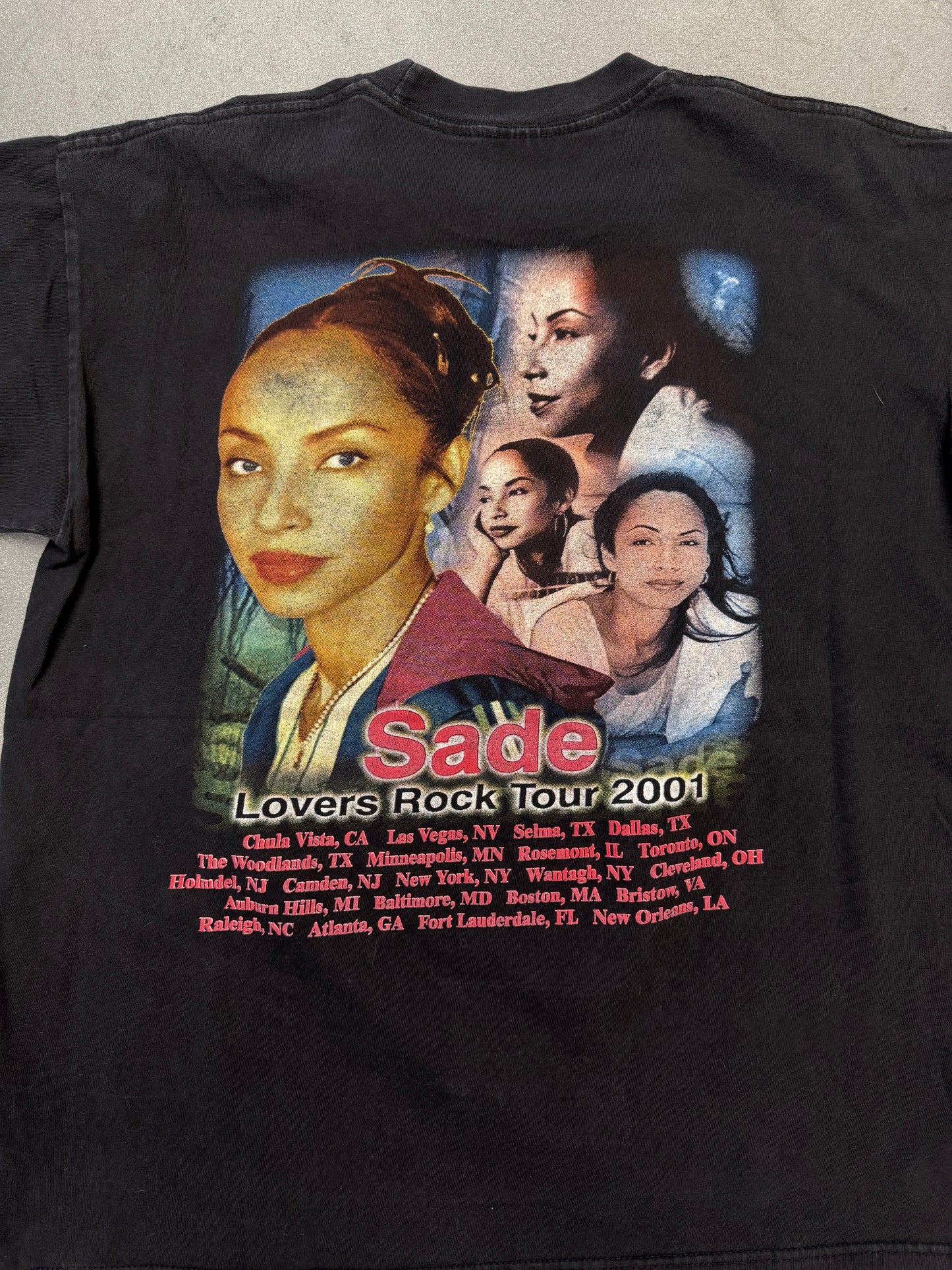2001 SADE LOVERS ROCK RAP STYLE TEE (TOUR CHAMP TAG)