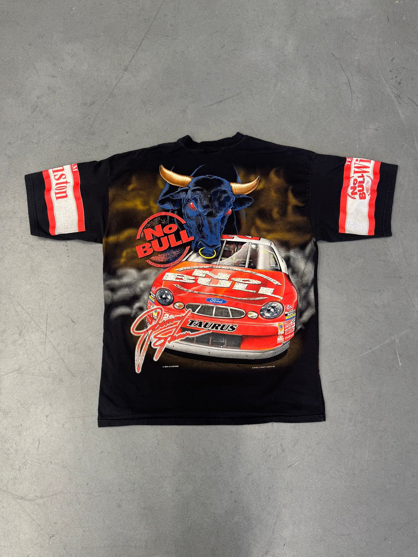 1998 NASCAR JIMMY SPENCER "NO BULL" AOP TEE (CHASE TAG)