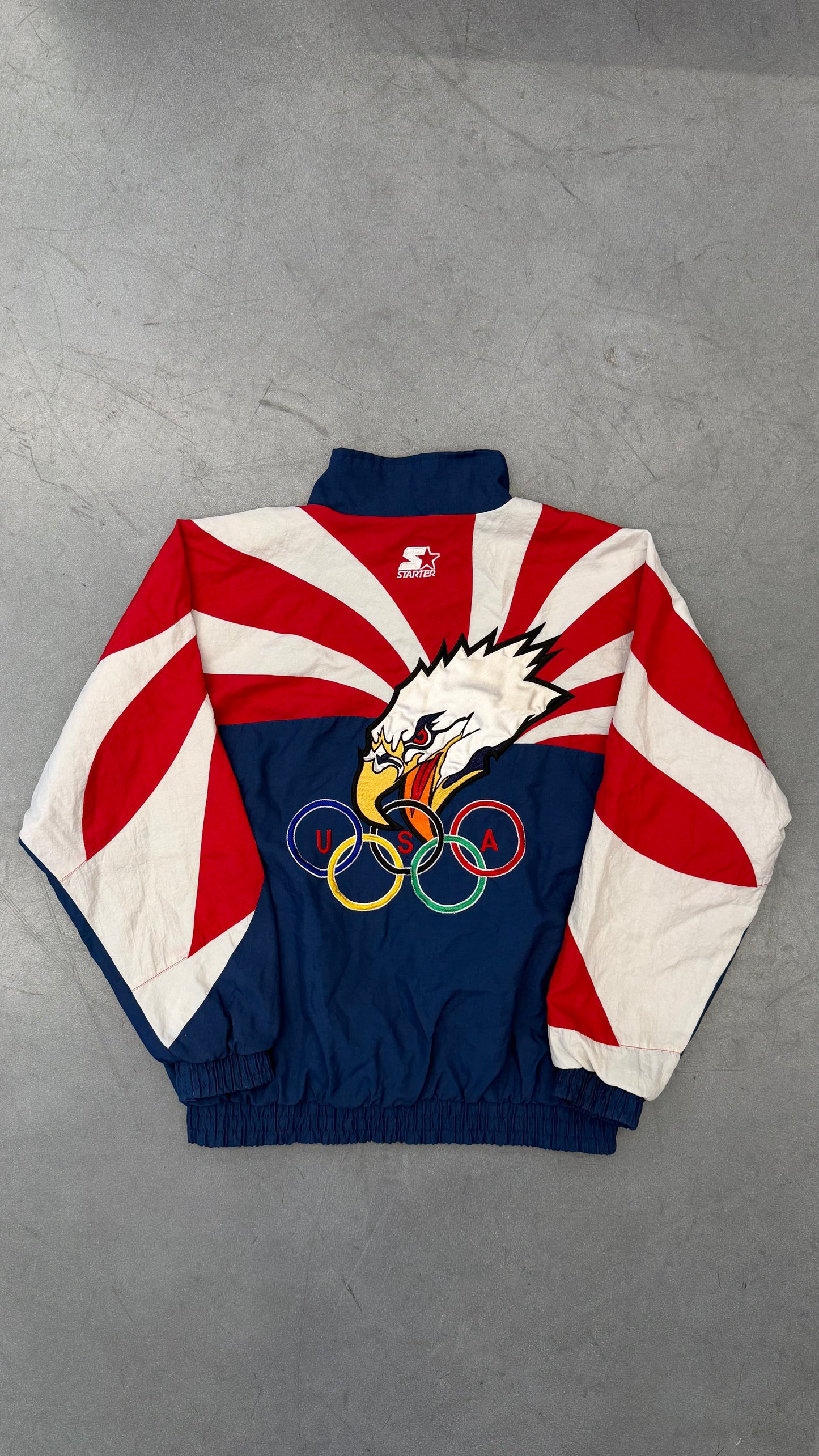 90S STARTER USA OLYMPICS ZIP UP WINDBREAKER JACKET