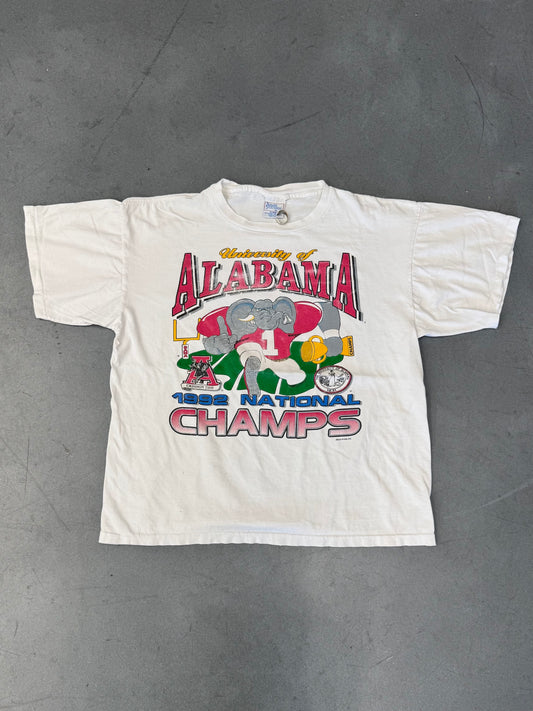 1992 UNIVERSITY OF ALABAMA NATIONAL CHAMPIONS "THE TRADITION CONTINUES..." TEE (PREMIER TAG)