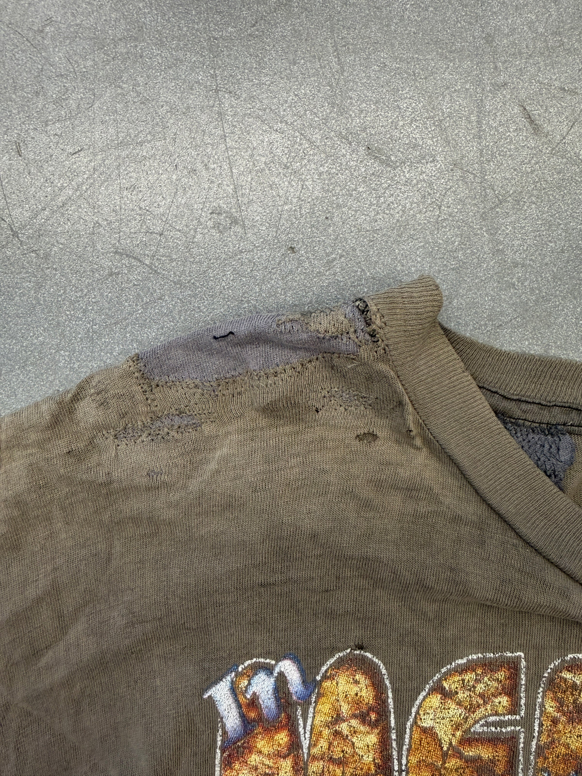 '90S IN MEMORY OF THE NOTORIOUS BIG MAKAVELI RAP REPAIRED TEE (FADED TAG)