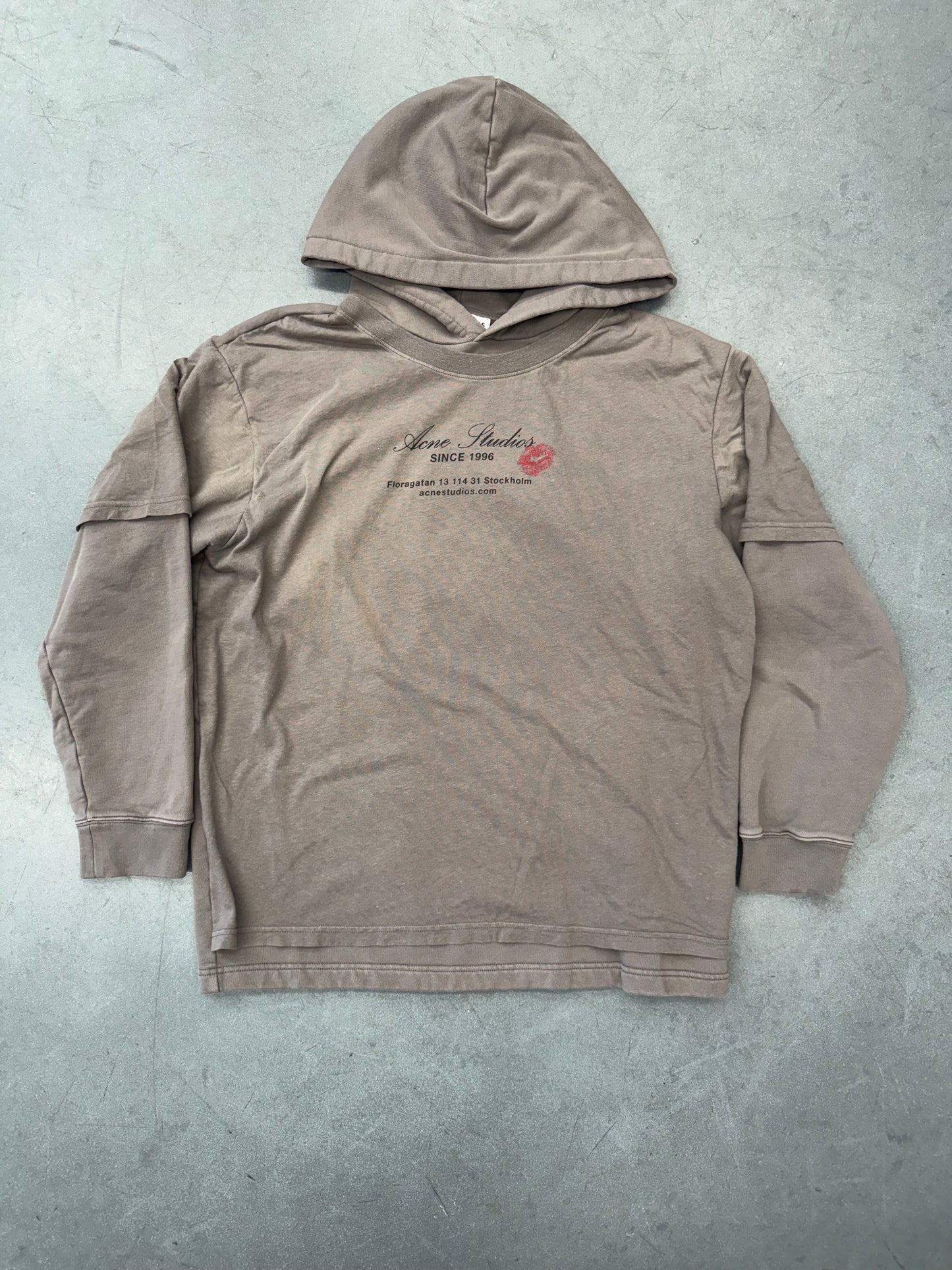 ACNE STUDIOS DOUBLE LAYER BUSINESS CARD HOODIE