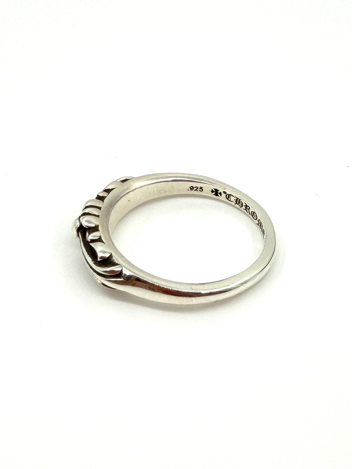 CHROME HEARTS BABY CLASSIC FLORAL SILVER RING