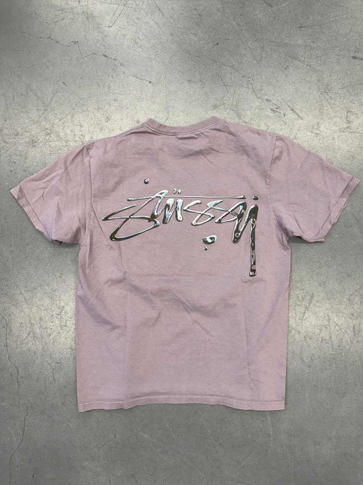 00'S STUSSY LIQUID METAL LOGO TEE