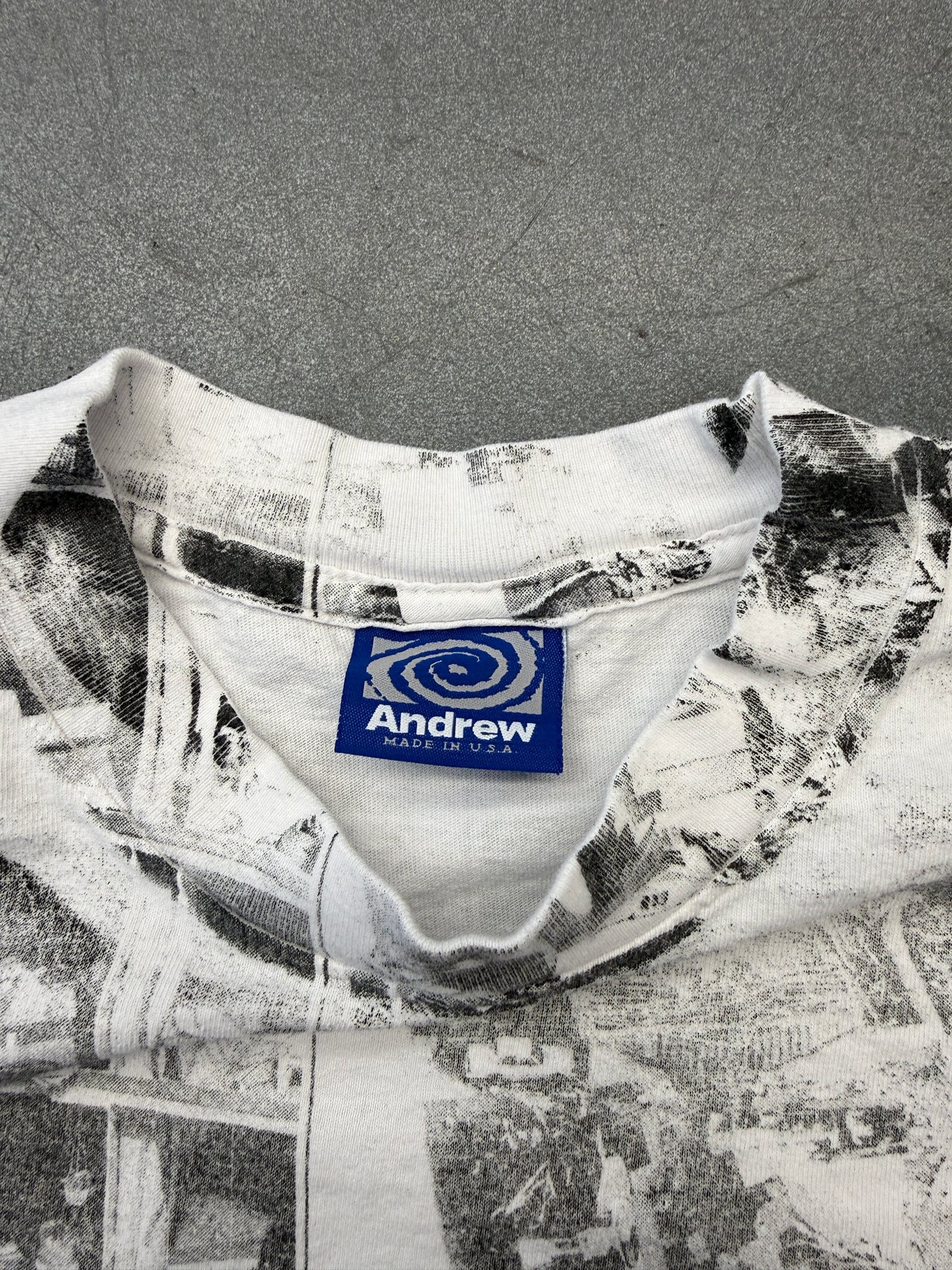 ANDREW HURRICANE ANDREW NEWSPAPER CLIPS AND PICTURES AOP TEE