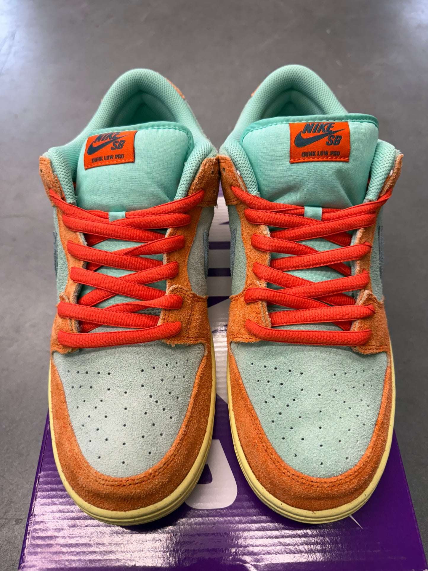 2023 SIZE 13 NIKE SB DUNK LOW ORANGE EMERALD RISE