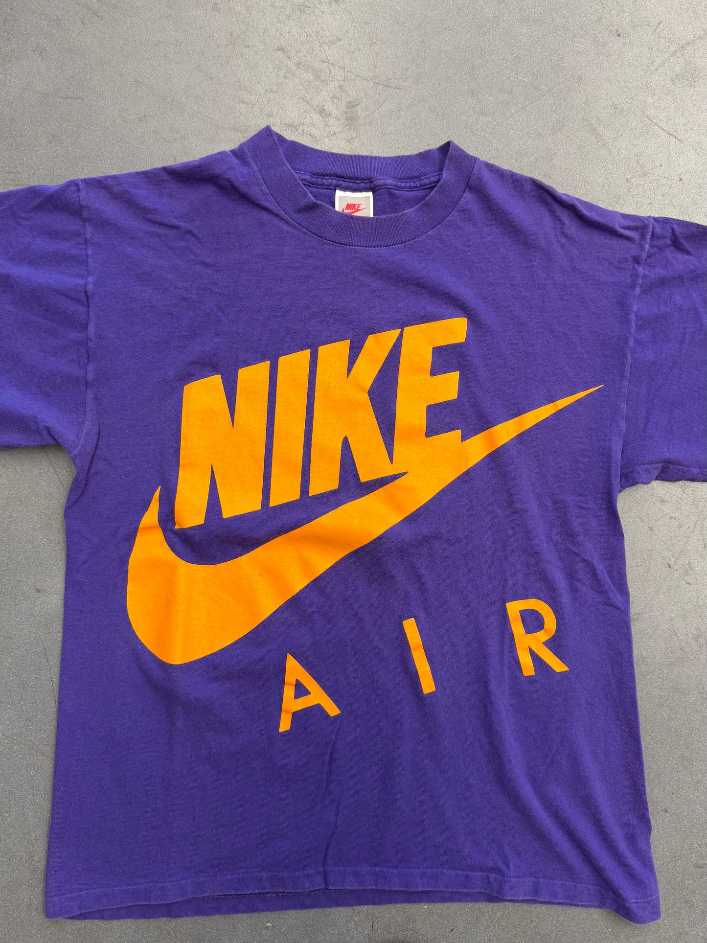 90S NIKE AIR ORANGE LOGO PURPLE TEE (GREY/RED/WHITE TAG)