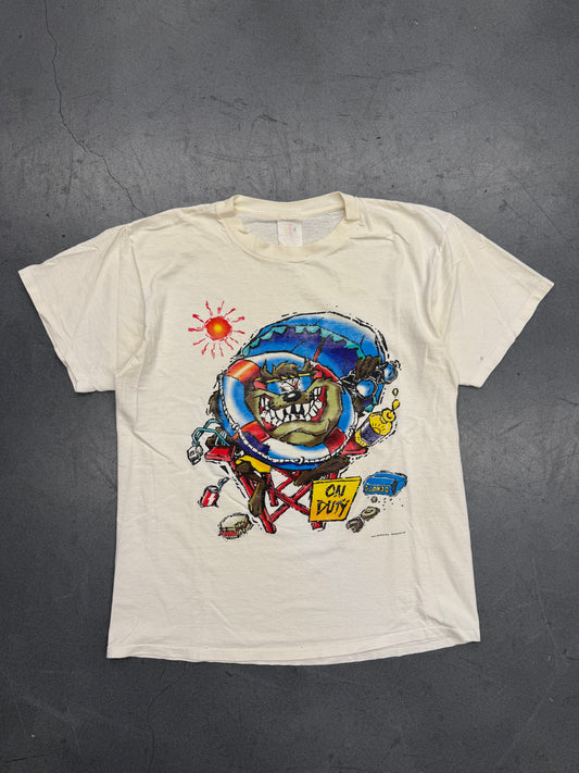 1994 WARNER BROS TAZ LIFEGUARD ON DUTY TEE (FADED TAG)