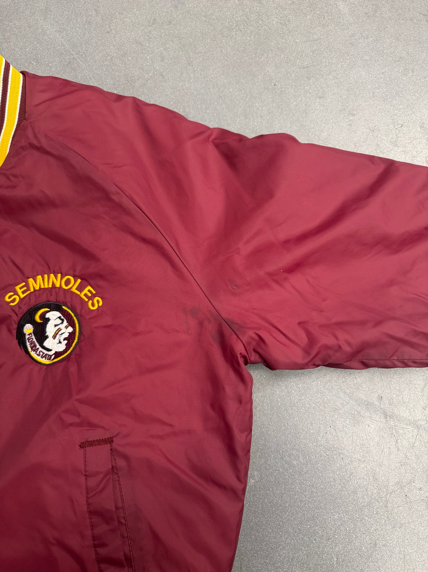 90S CHALK LINE FSU SEMINOLES NYLON VARSITY JACKET