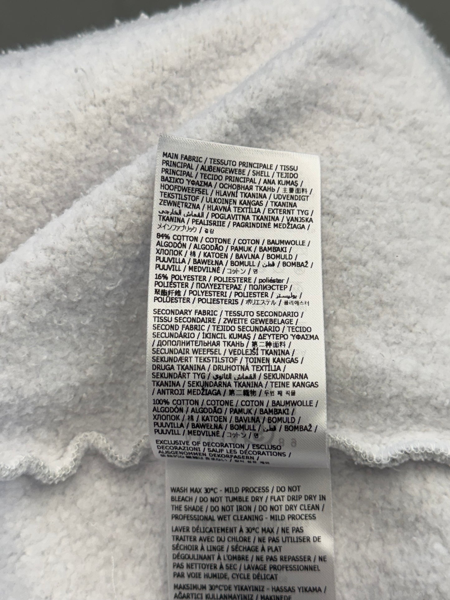 SS26 SUPREME MM6 MAISON MARGIELA EAGLE ZIP UP HOODED SWEATSHIRT - WHITE