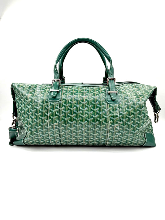GOYARD CROISIERE 50 DUFFLE BAG + SHOULDER STRAP - GREEN GOYARDINE