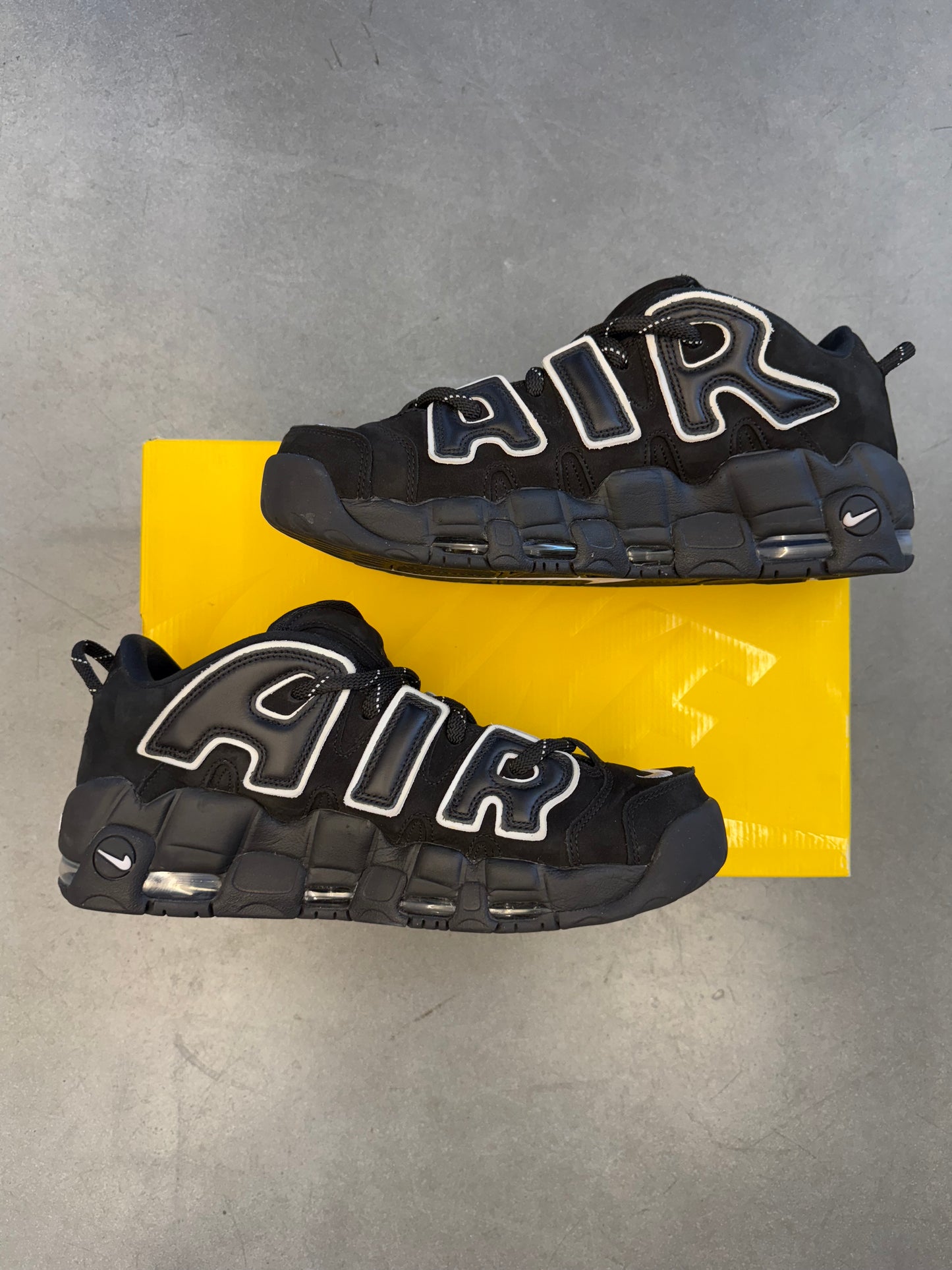 SIZE 13 NIKE AIR MAX UPTEMPO LOW AMBUSH BLACK (PRE-OWNED WITH BOX)