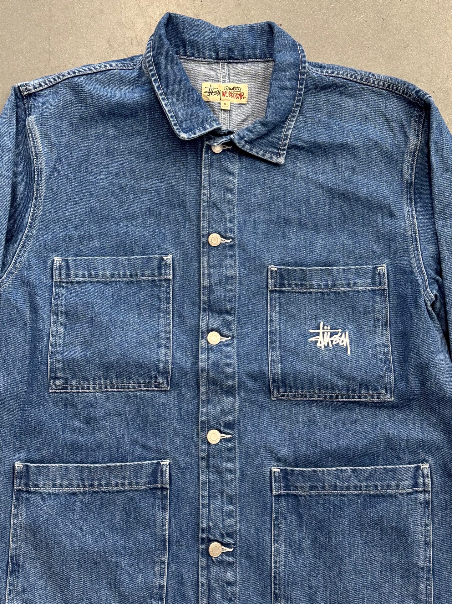 Y2K STUSSY WORKWEAR DENIM JACKET