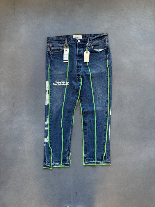 BETTER WITH AGE DERBY PLEATED DENIM (NWT) (36X28)