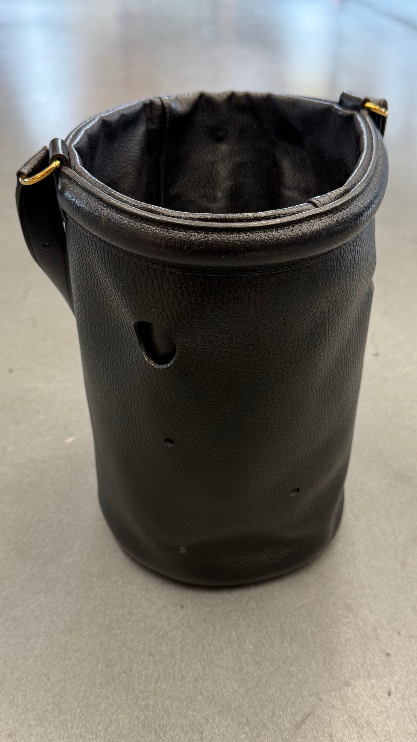 VINTAGE HERMES CALF LEATHER BUCKET BAG