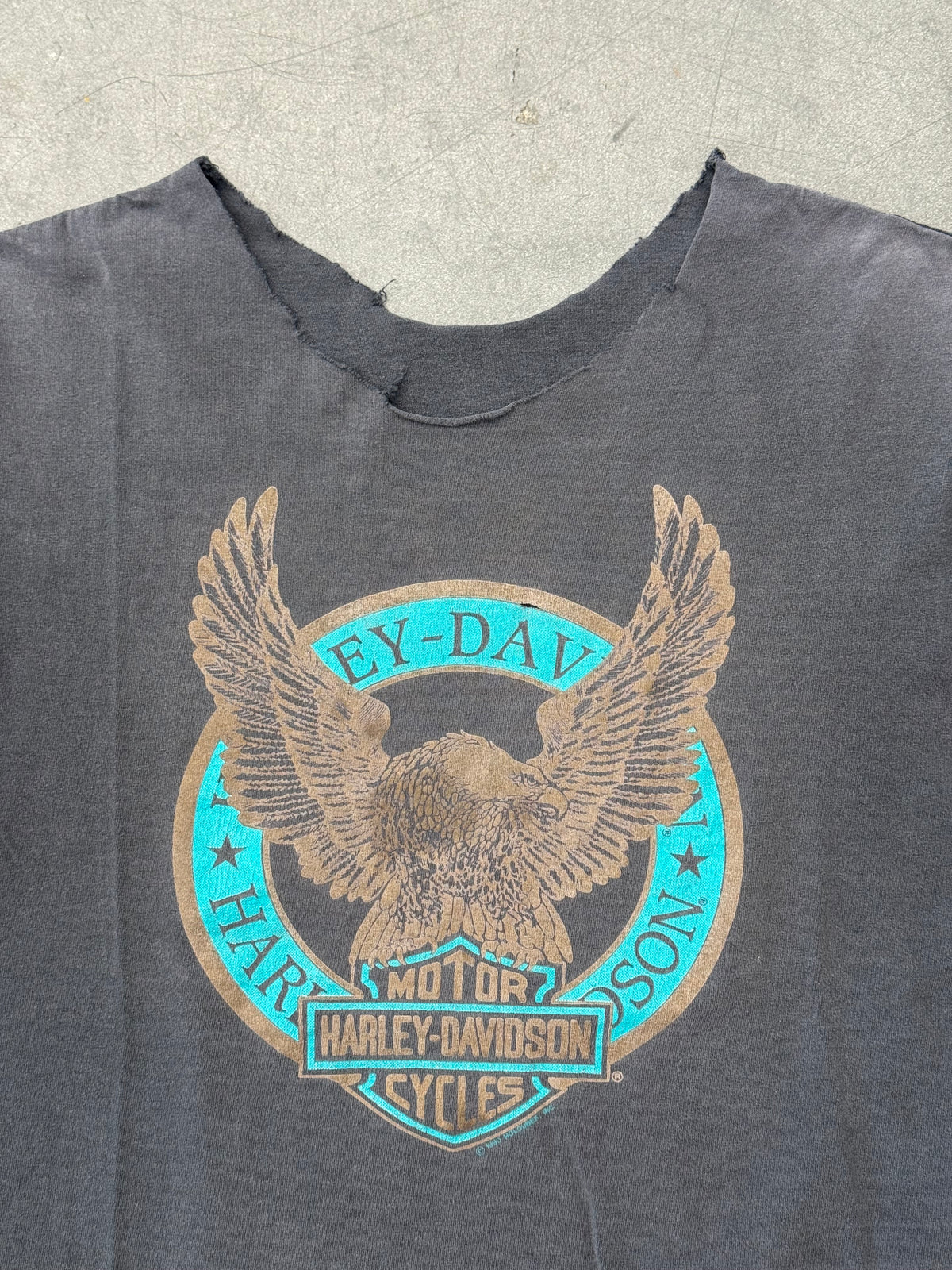 1990 HARLEY-DAVIDSON DON HUFFMAN'S LAKELAND, FL. CUT-OFF TEE