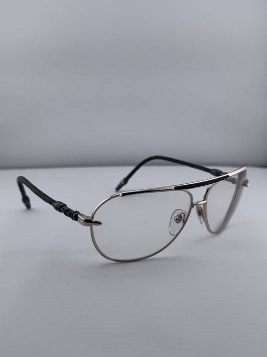 CHROME HEARTS 'MUNCHER' LEATHER HANDLES EYEGLASSES (PRE-OWNED WITH CASE)