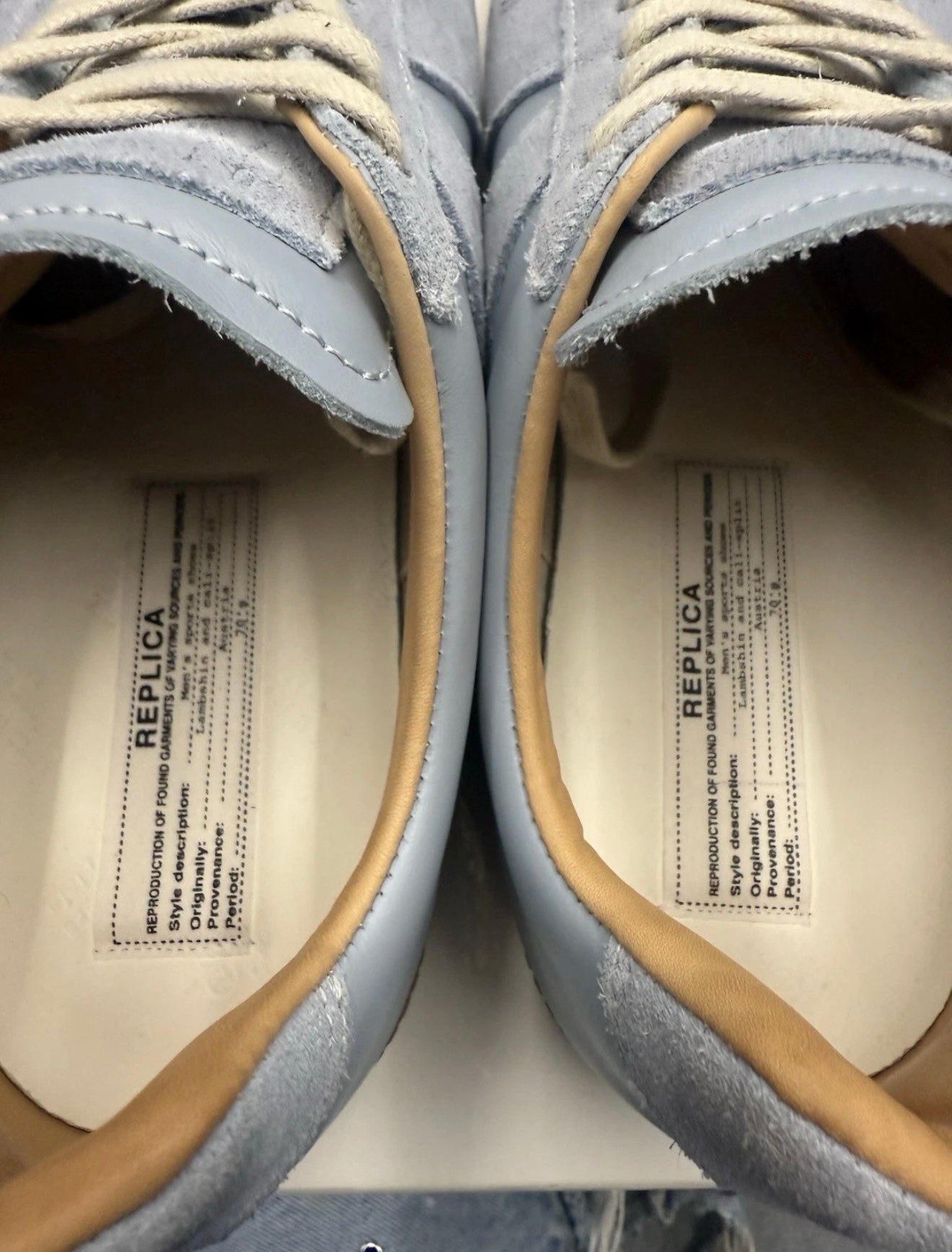 SIZE 41 MAISON MARGIELA REPLICA SNEAKERS - CLOUD (PRE-OWNED WITH BOX)