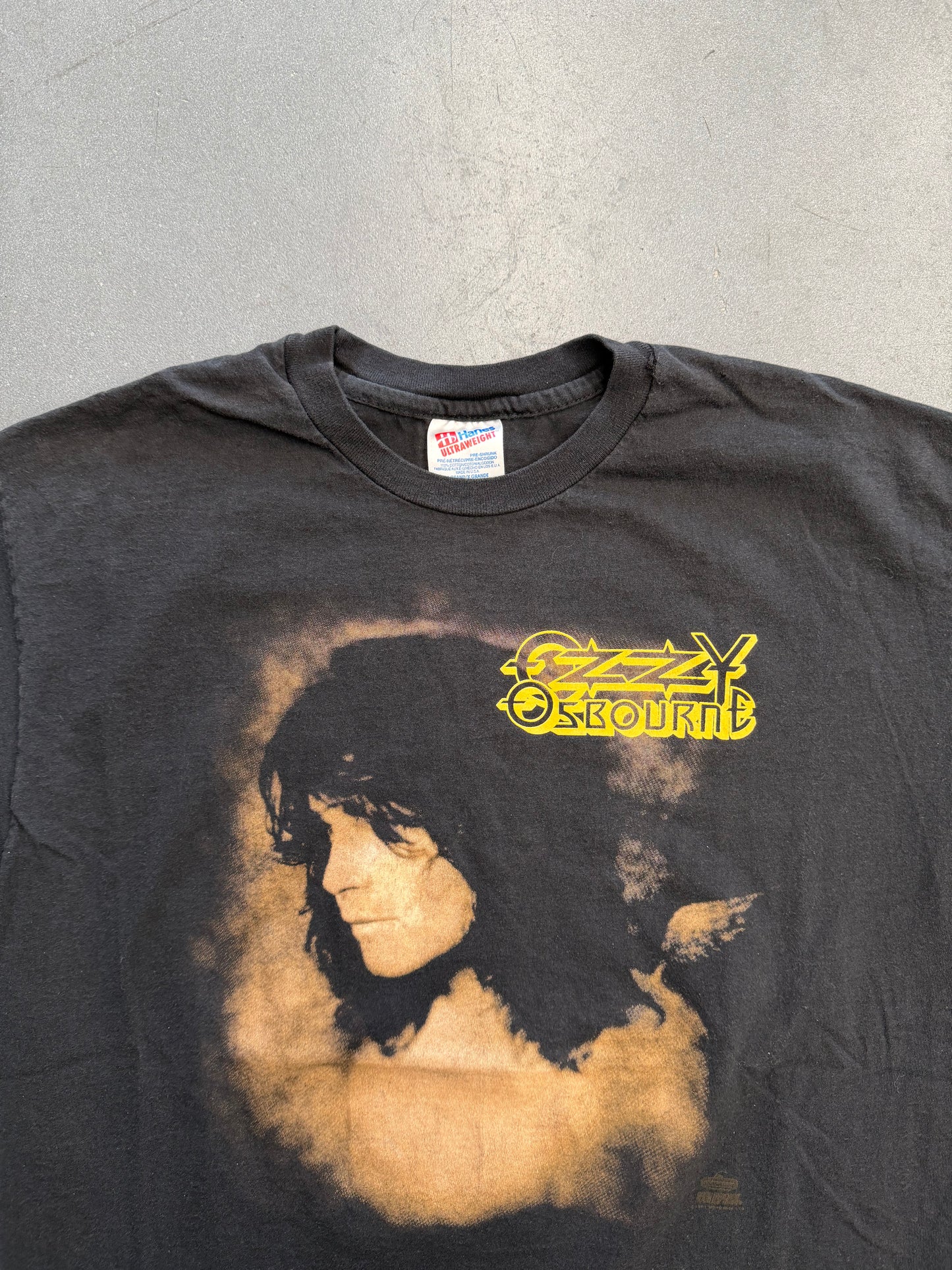 1992 OZZY OSBOURNE NO MORE TOURS, TOUR TEE (HANES TAG)