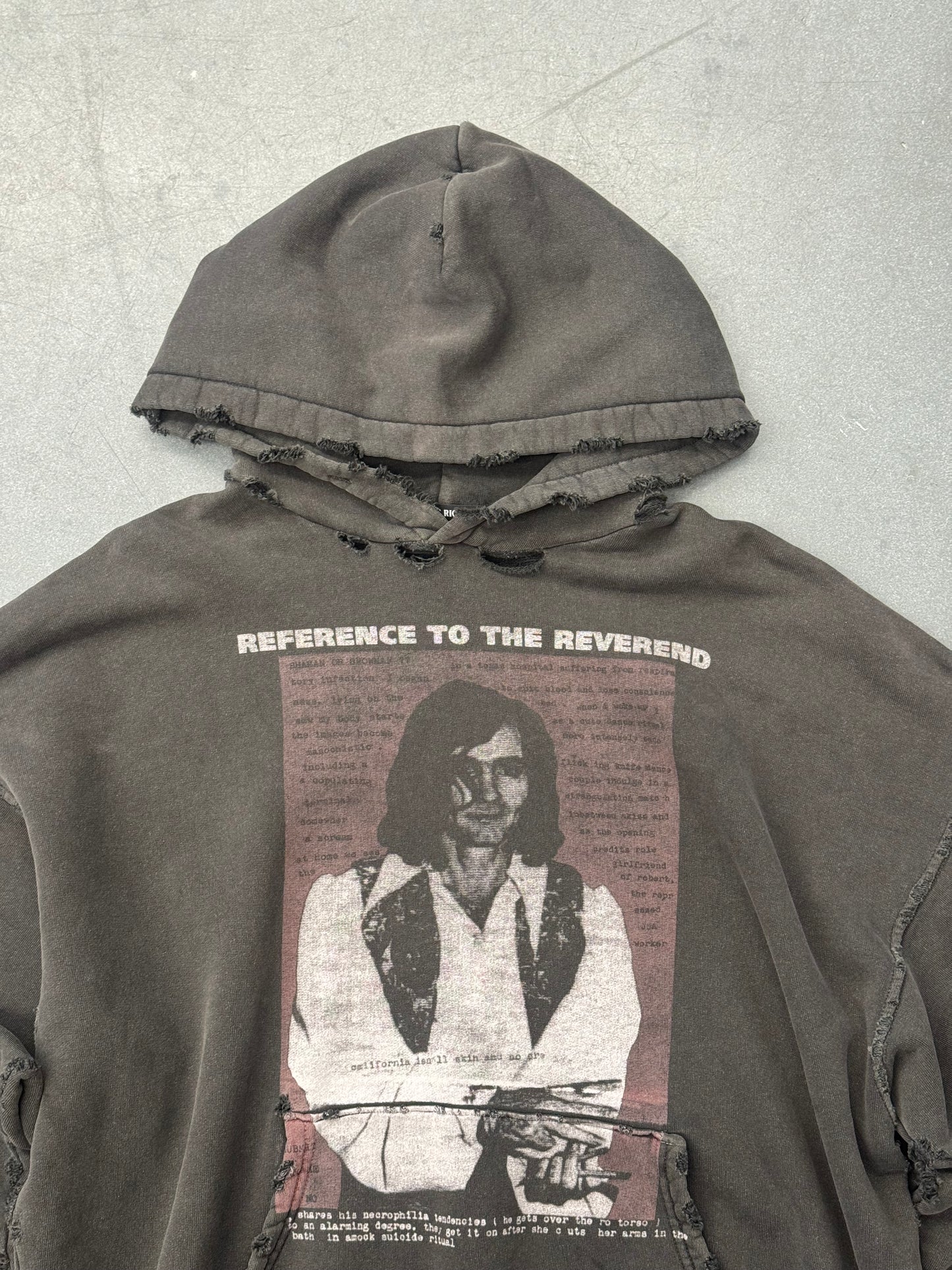 FW25 ENFANTS RICHES DEPRIMES REFERENCE TO THE REVEREND HOODIE