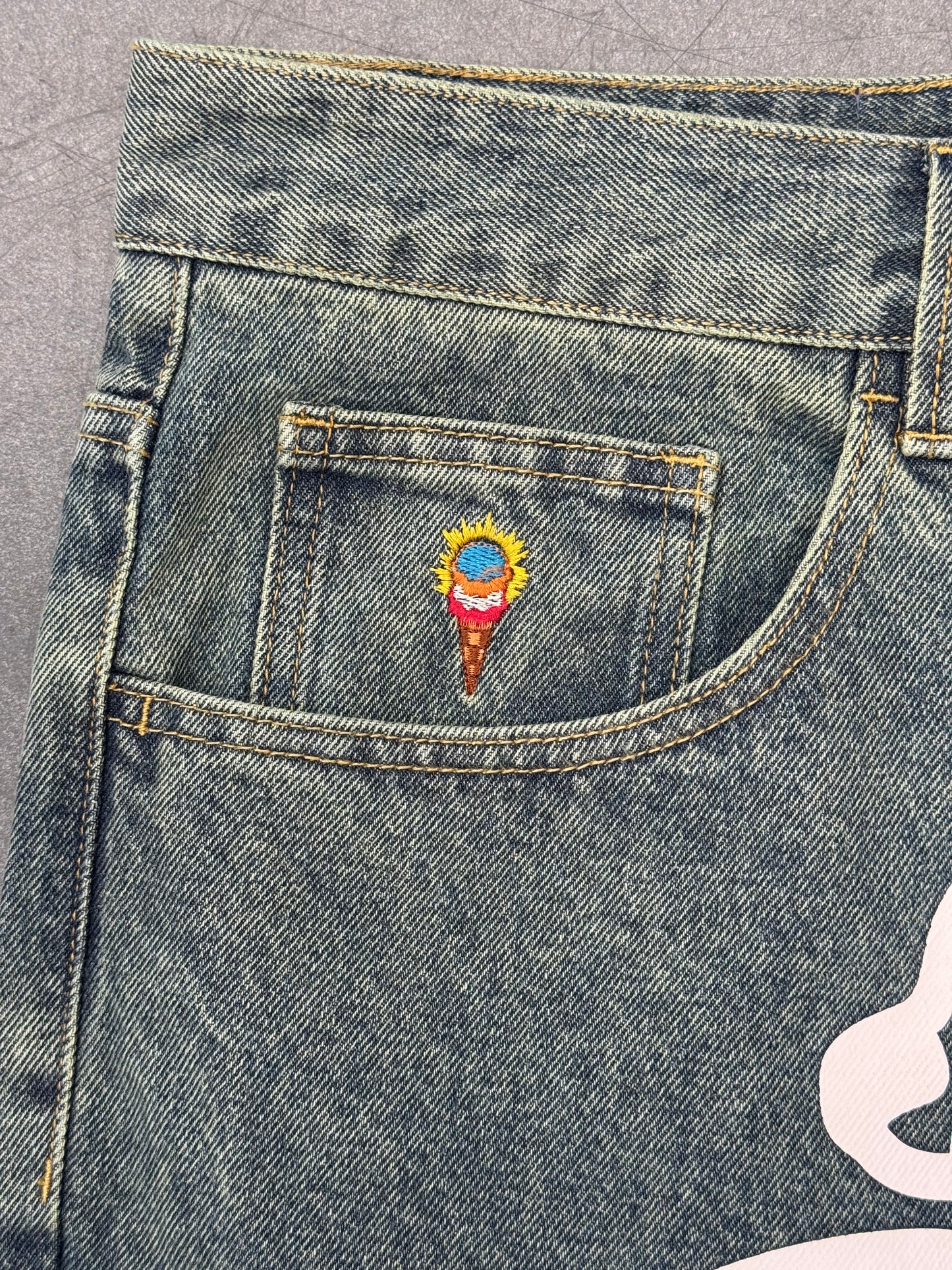 BILLIONAIRE BOYS CLUB RUNNING DOG TRIPLE SCOOP DENIM PANT