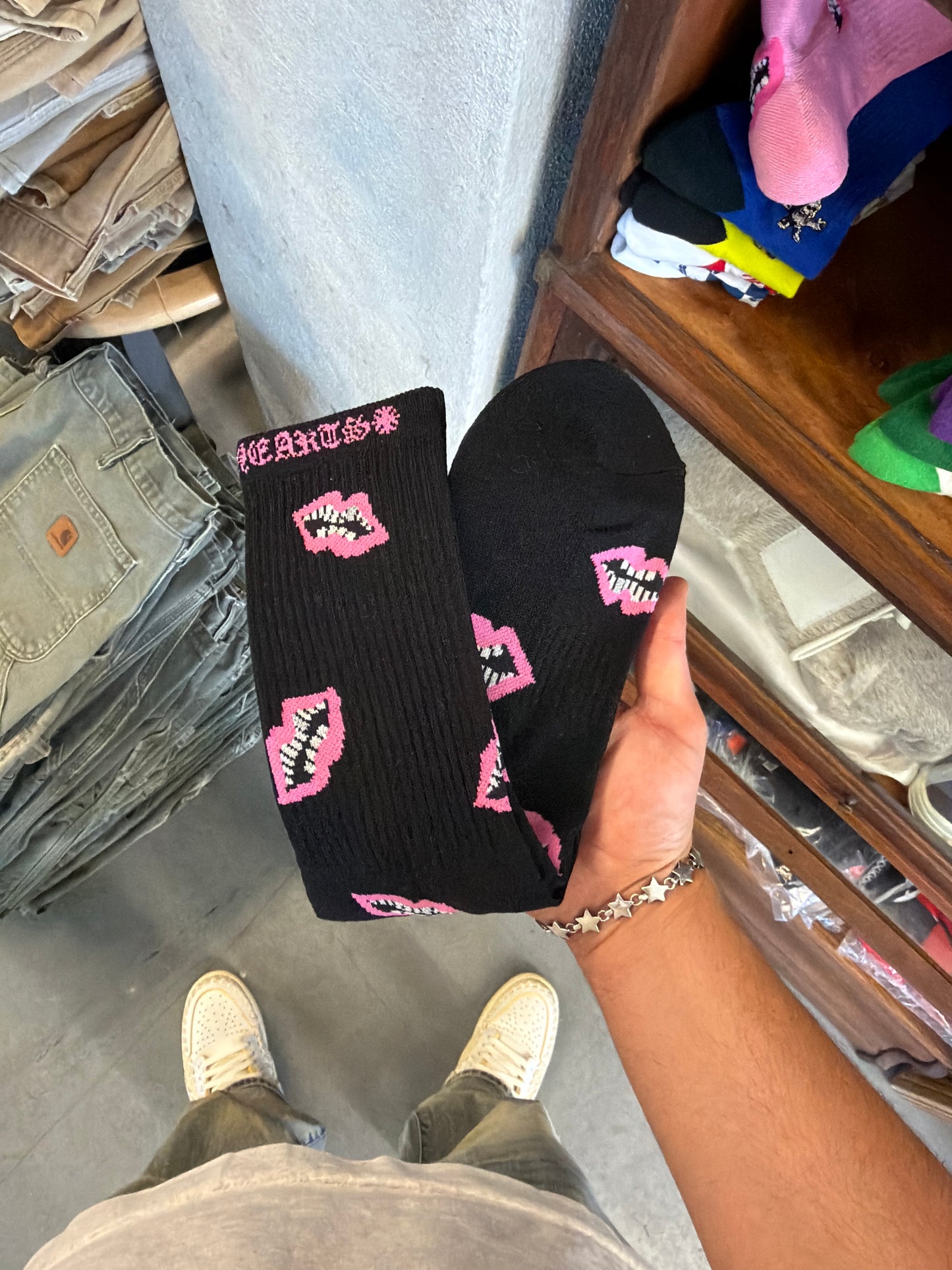 CHROME HEARTS MATTY BOY CHOMPER SOCK - BLACK