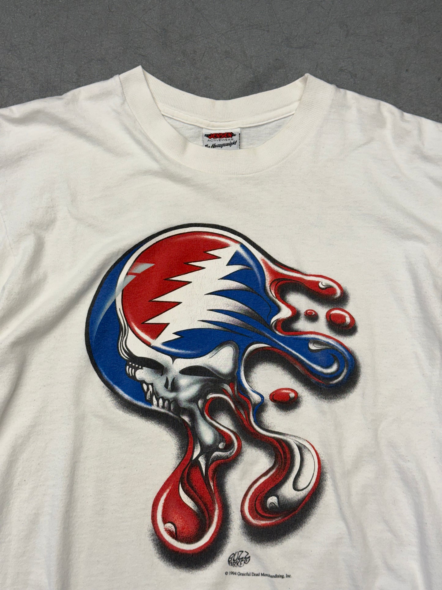 1994 GRATEFUL DEAD BUZZ PARKER MELT YOUR FACE TEE (JENSEN ACTIVEWEAR TAG)
