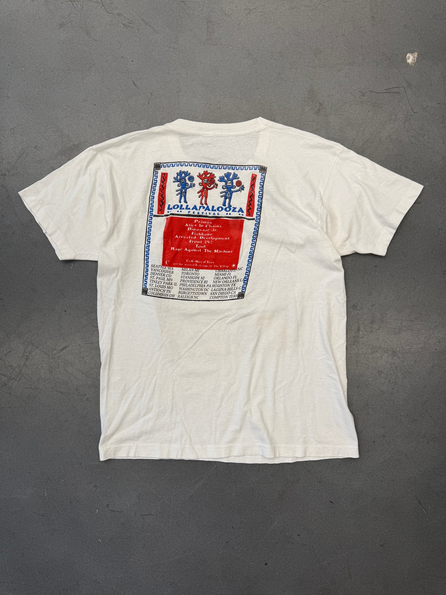 1993 LOLLAPALOOZA FESTIVAL PARKING LOT BOOTLEG TEE (PULLED TAG)