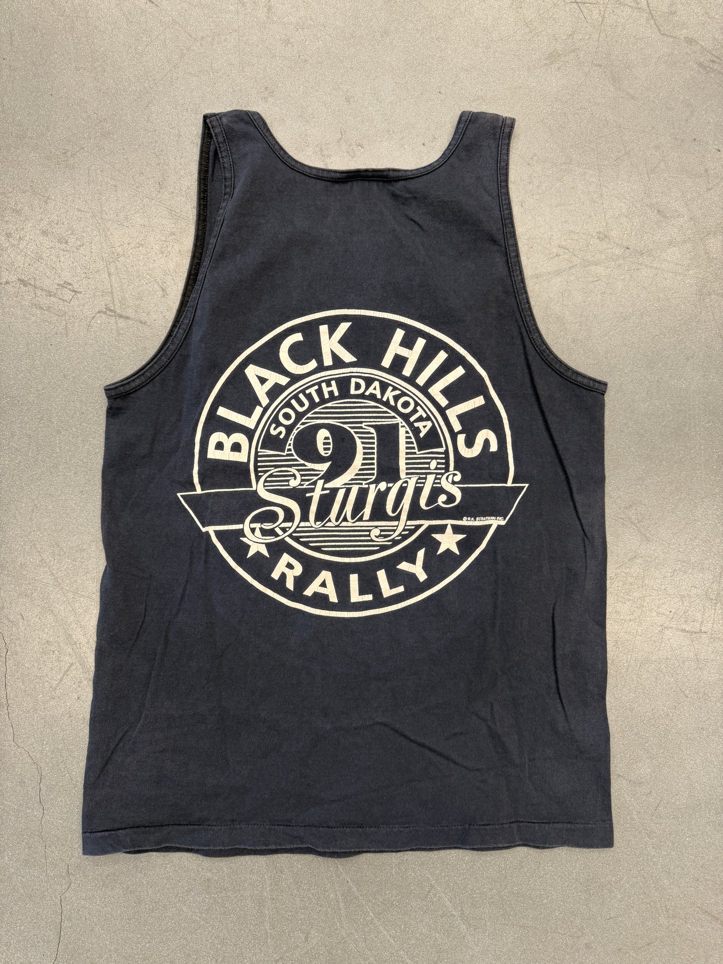 1991 HARLEY-DAVIDSON STURGIS BLACK HILLS RALLY CUT-OFF TEE (ONEITA TAG)