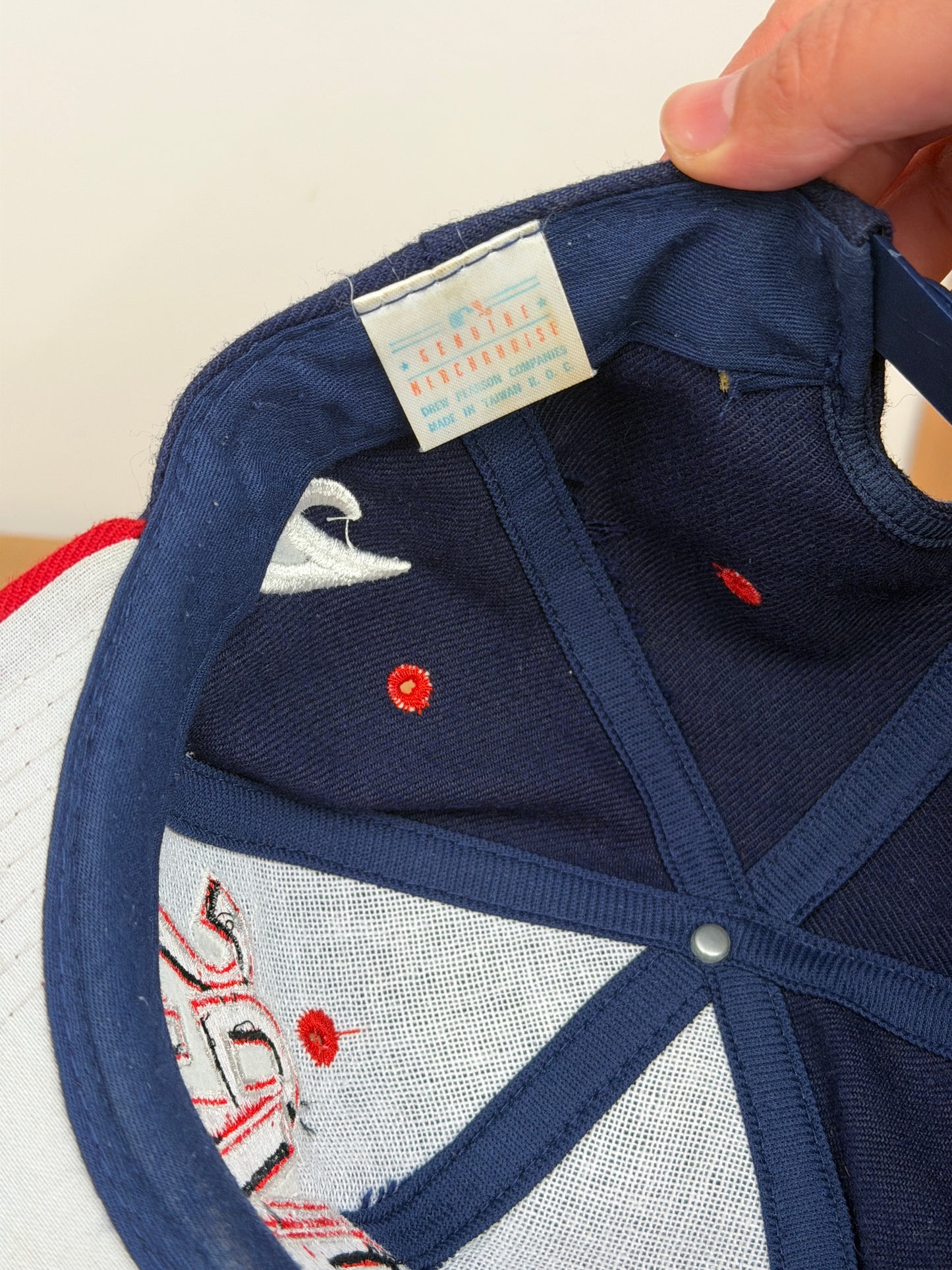 90S ATLANTA BRAVES GRAFFITI EMBROIDERED WRAP AROUND MLB SNAPBACK HAT (GENUINE MERCHANDISE TAG)