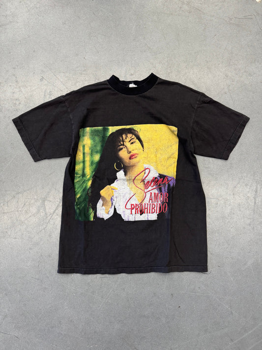 90S SELENA "AMOR PROHIBIDO"BOOTLEG TEE (FADED TAG)