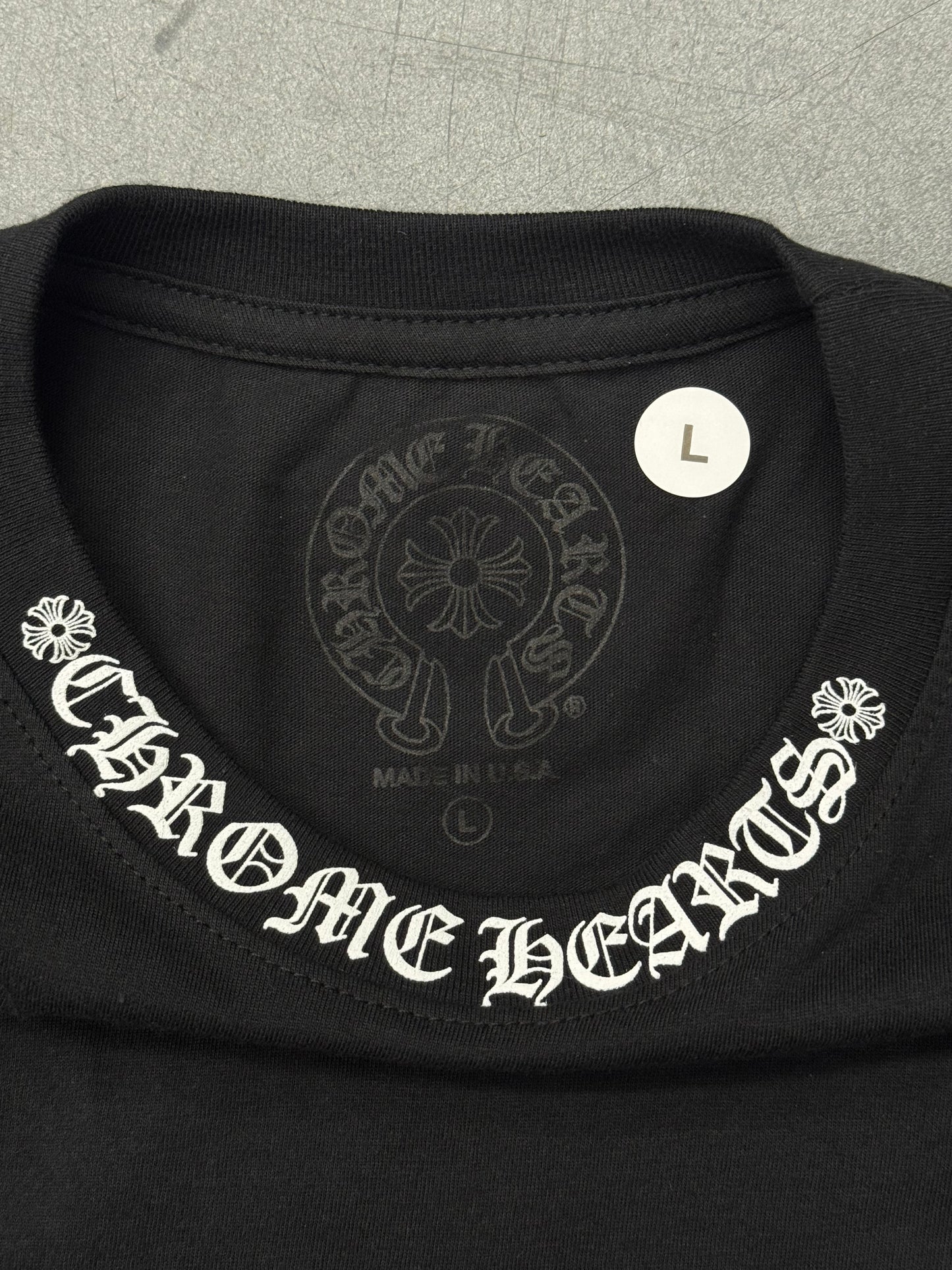 CHROME HEARTS COLLAR PRINT POCKET TEE