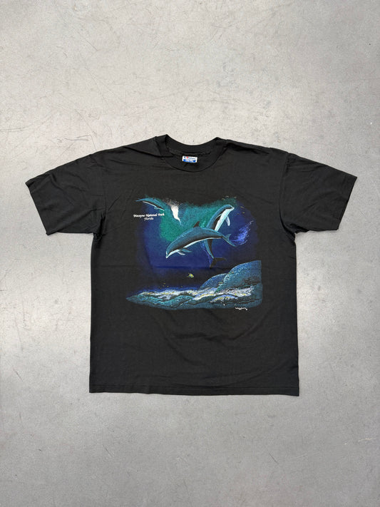 1989 BISCAYNE NATIONAL PARK FLORIDA DOLPHINS TEE (HANES TAG)