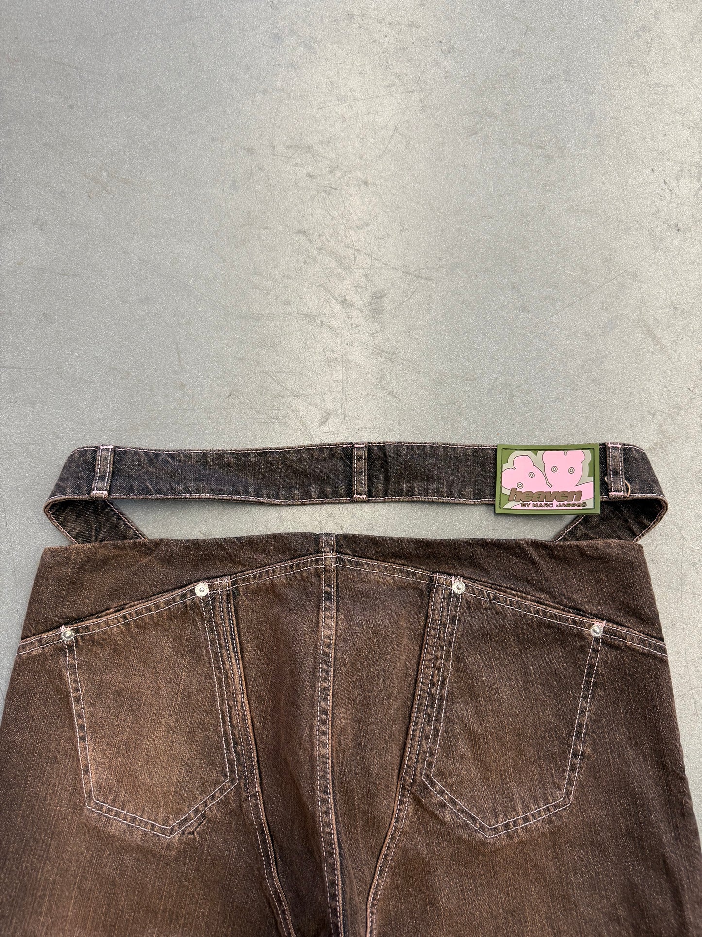 HEAVEN BY MARC JACOBS JACOBS DETACHED WAISTBAND FLARE JEANS