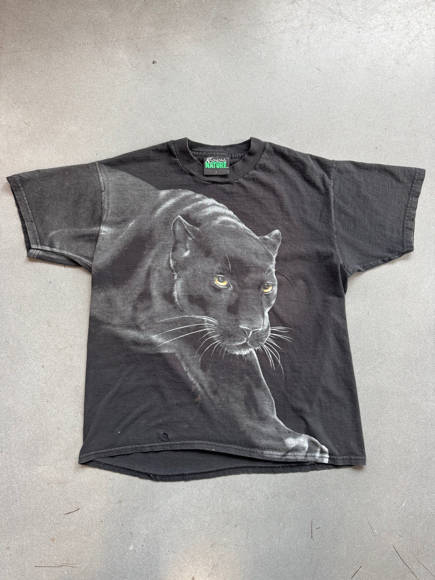 VINTAGE BLACK PANTHER MEGA PRINT TEE (RADICAL NATURE TAG)