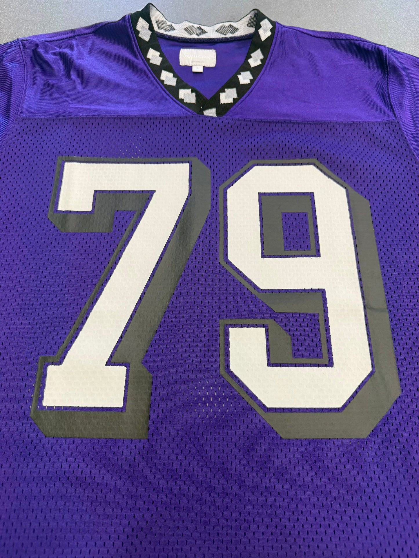 FW13 SUPREME DIAMOND RIB FRIEND OR FOE FOOTBALL JERSEY PURPLE