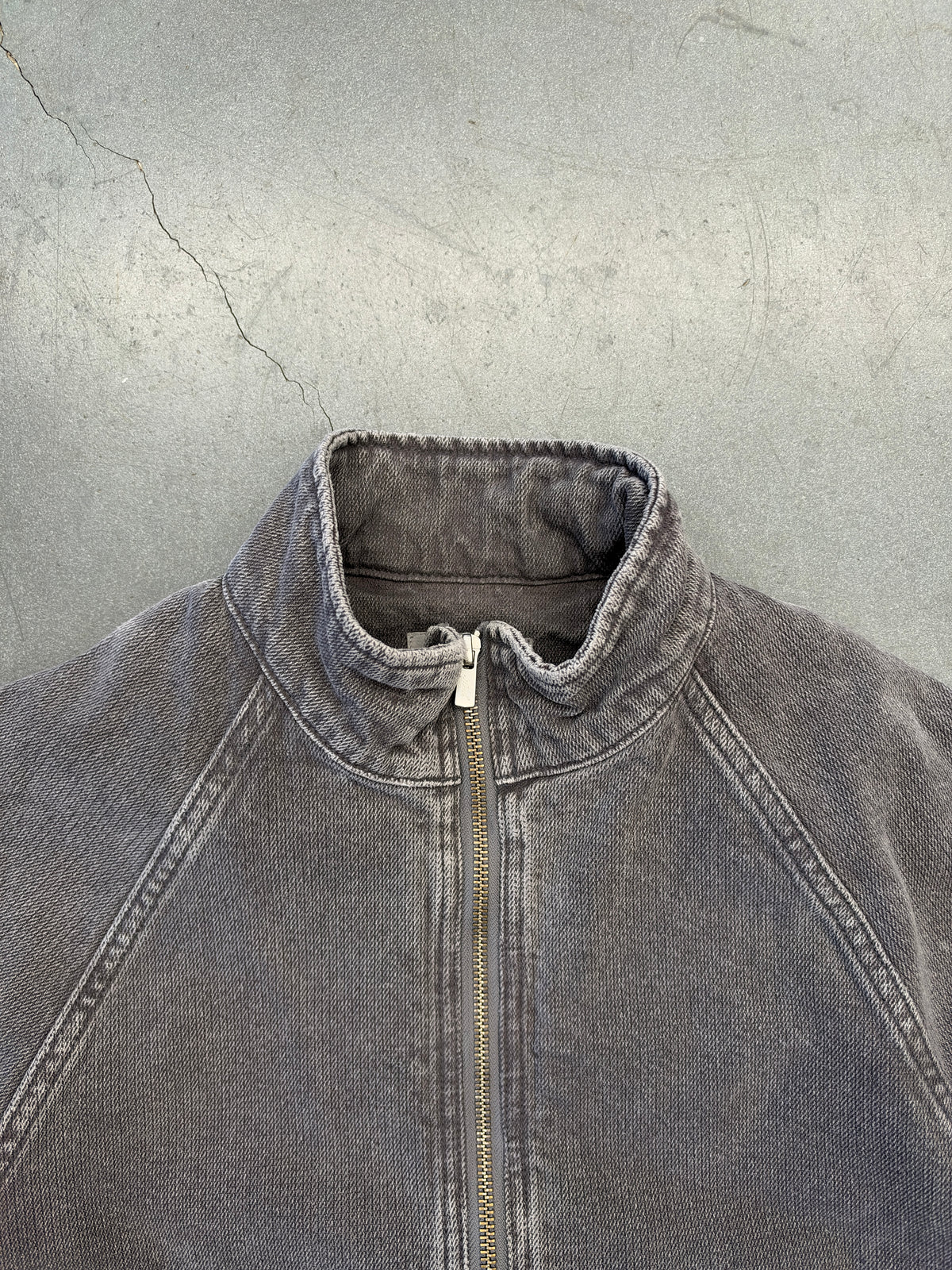 2026 FALL KITH HERRINGBONE DENIM EFRON TRACK JACKET - MINERAL