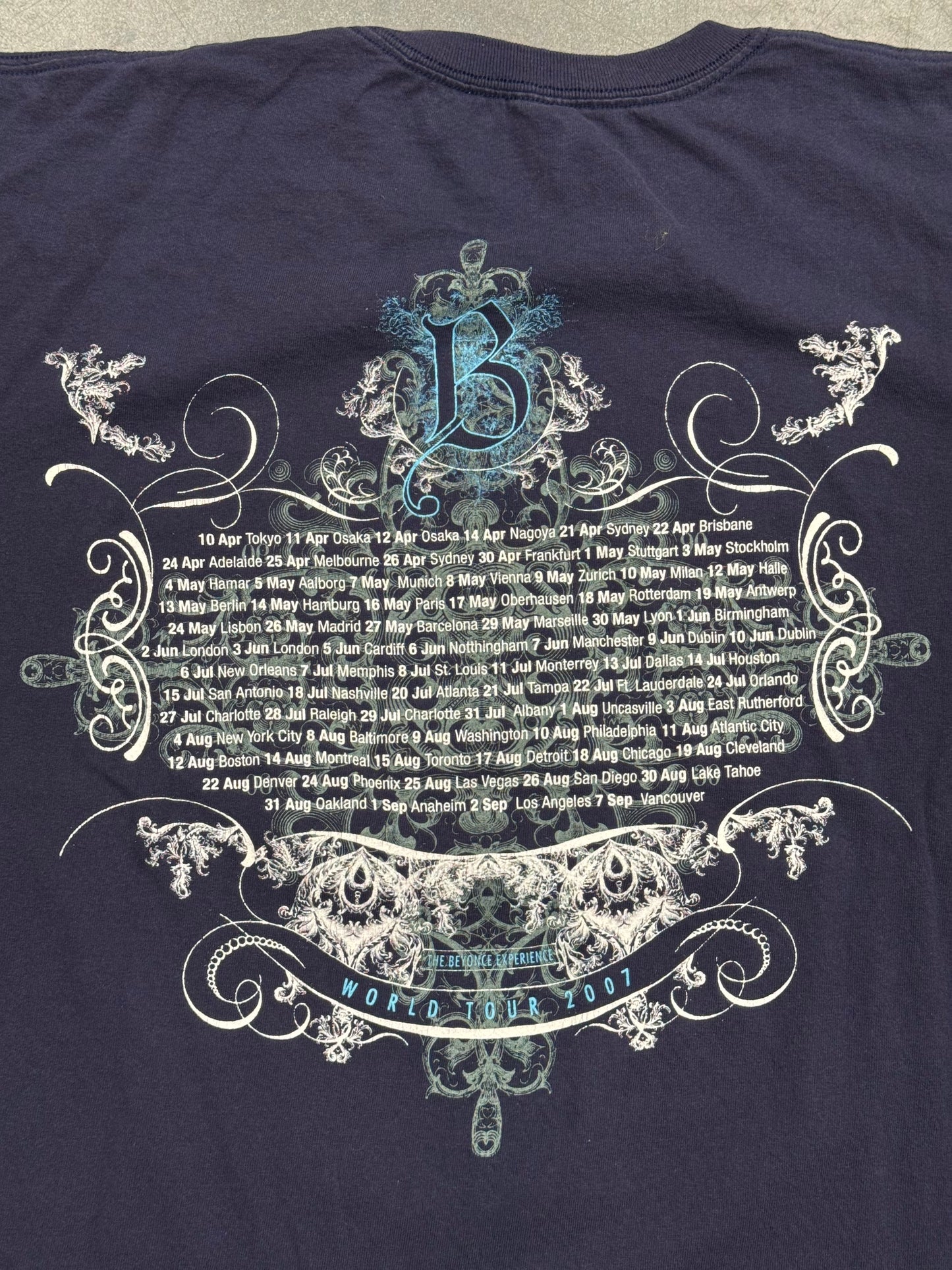 2007 BEYONCE WORLD TOUR TEE (ANVIL TAG)