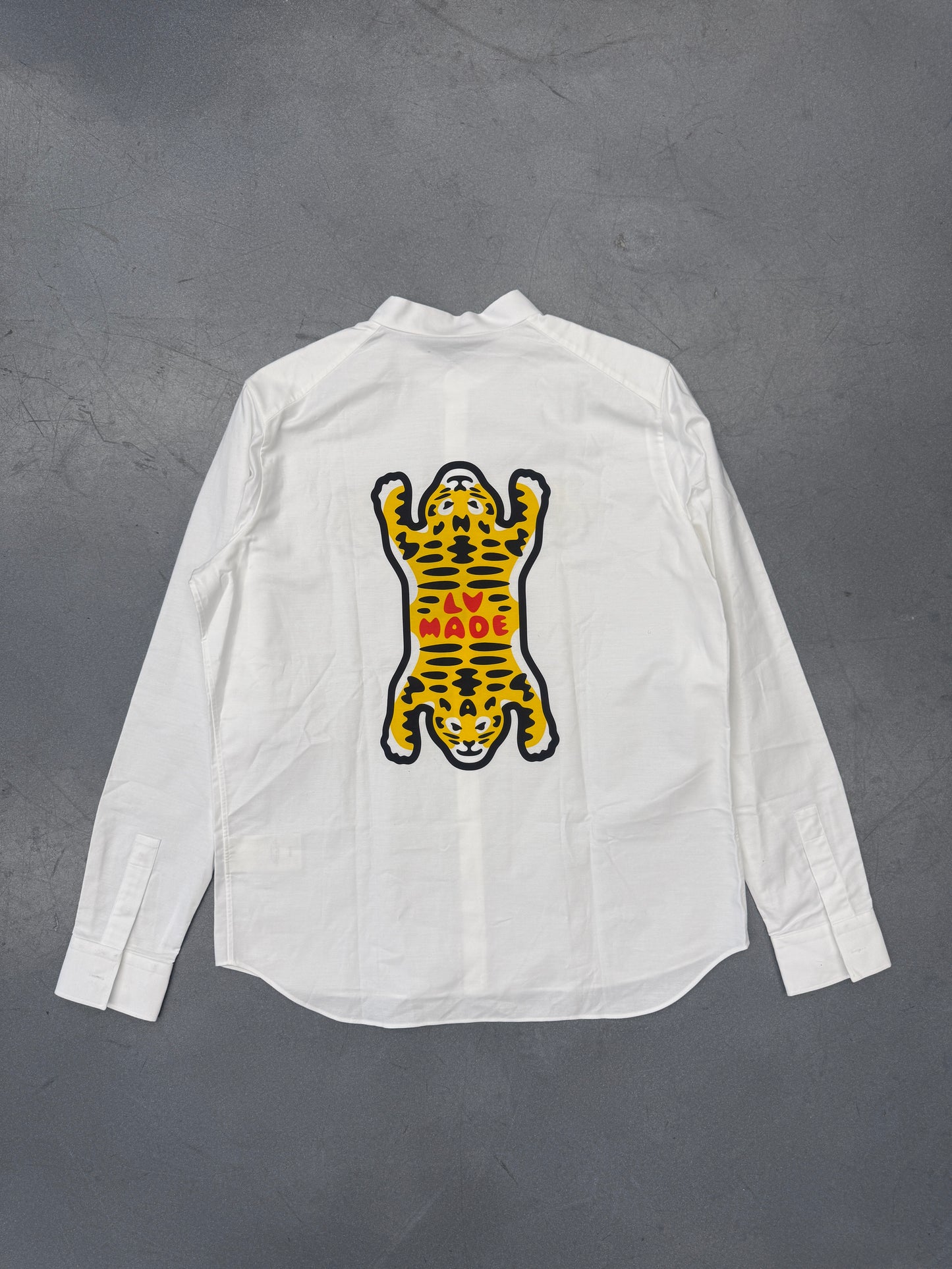 LOUIS VUITTON X NIGO TIGER HEAD BUTTON UP LONG SLEEVE