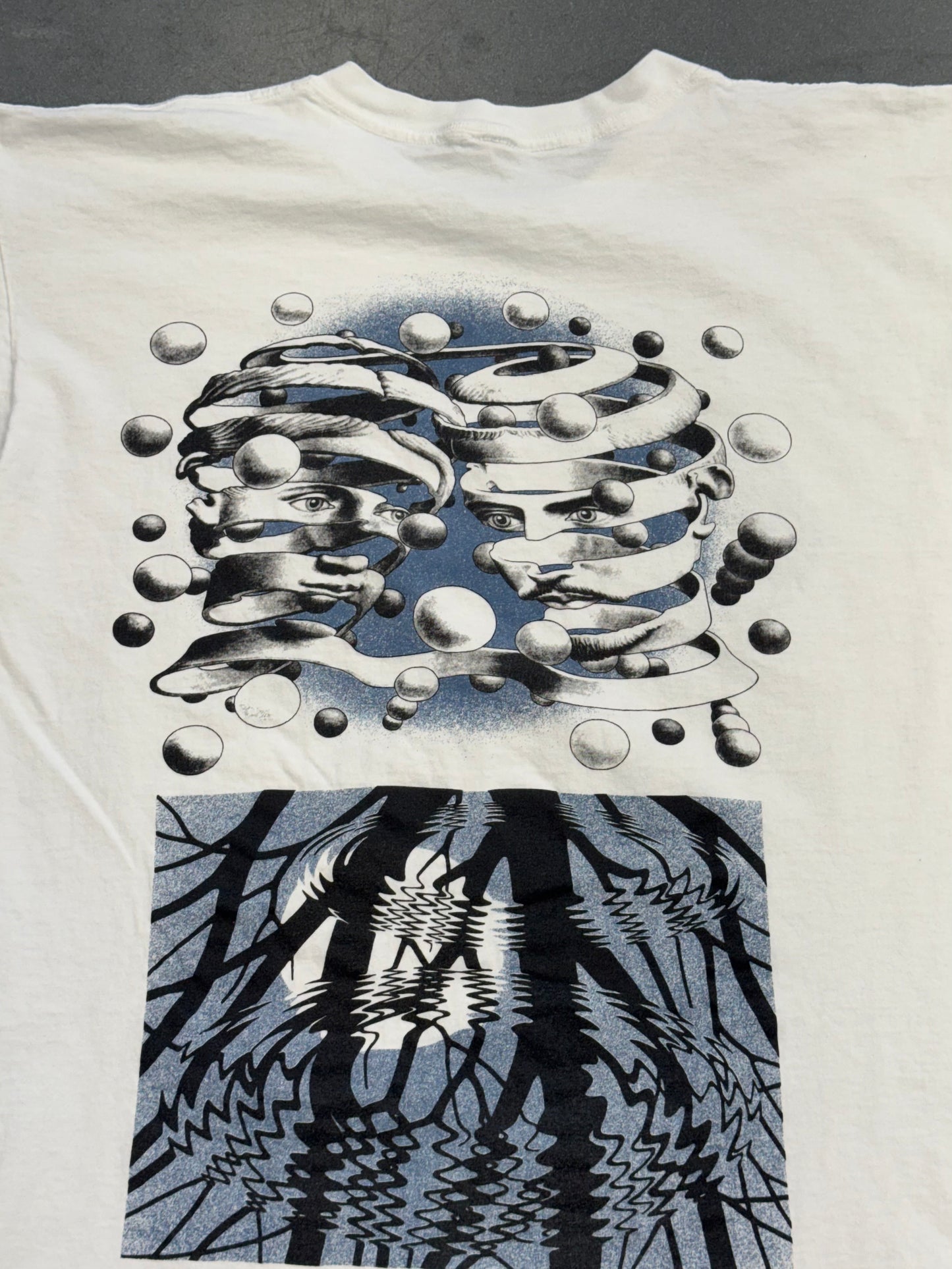 90S M.C. ESCHER MULTI-PRINT WRAP AROUND ART TEE (ANDAZIA TAG)