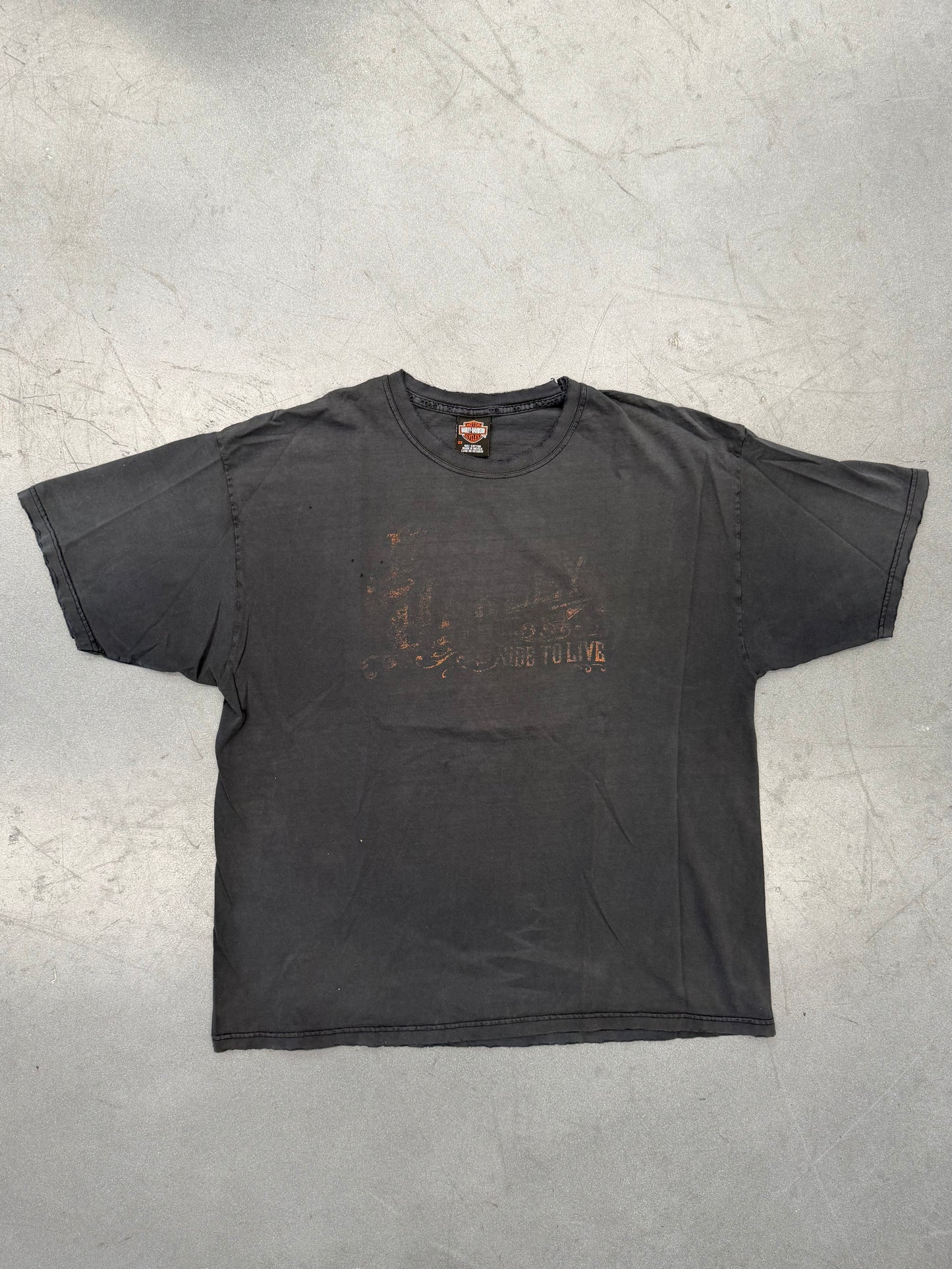 ORLANDO HARLEY DAVIDSON KISSIMMEE, FLORIDA SUPER FADED TEE