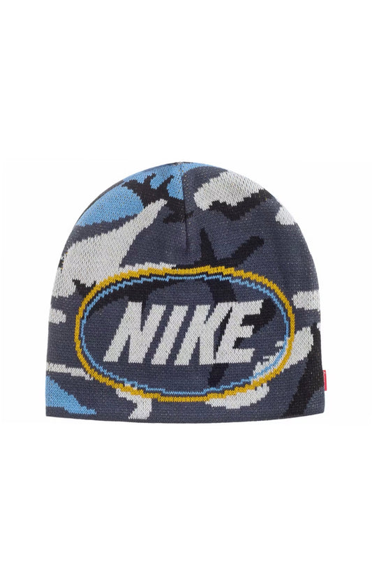 FW26 SUPREME NIKE OVAL BEANIE - BLUE CAMO